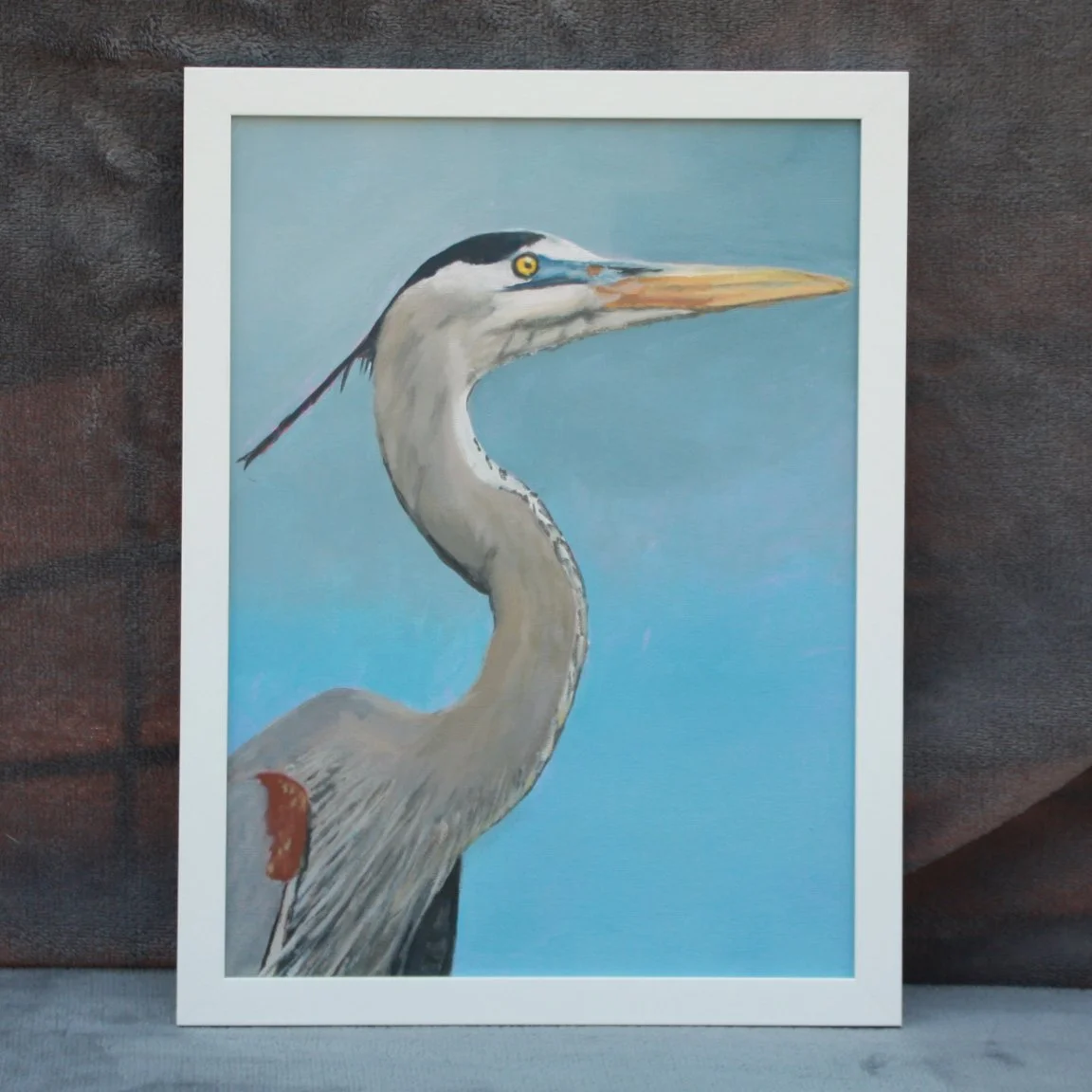 "Florida Blue Heron" - 11x13 oils on canvas board