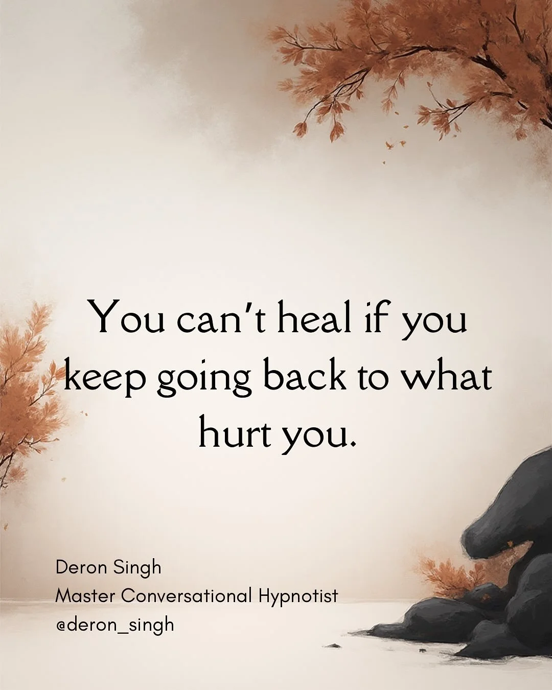 You can&rsquo;t heal if you keep going back to what hurt you.

But that&rsquo;s what most people do.
They call it healing when really, it&rsquo;s reactivation.

Because every time you revisit what broke you,

your body relives it like it&rsquo;s happ