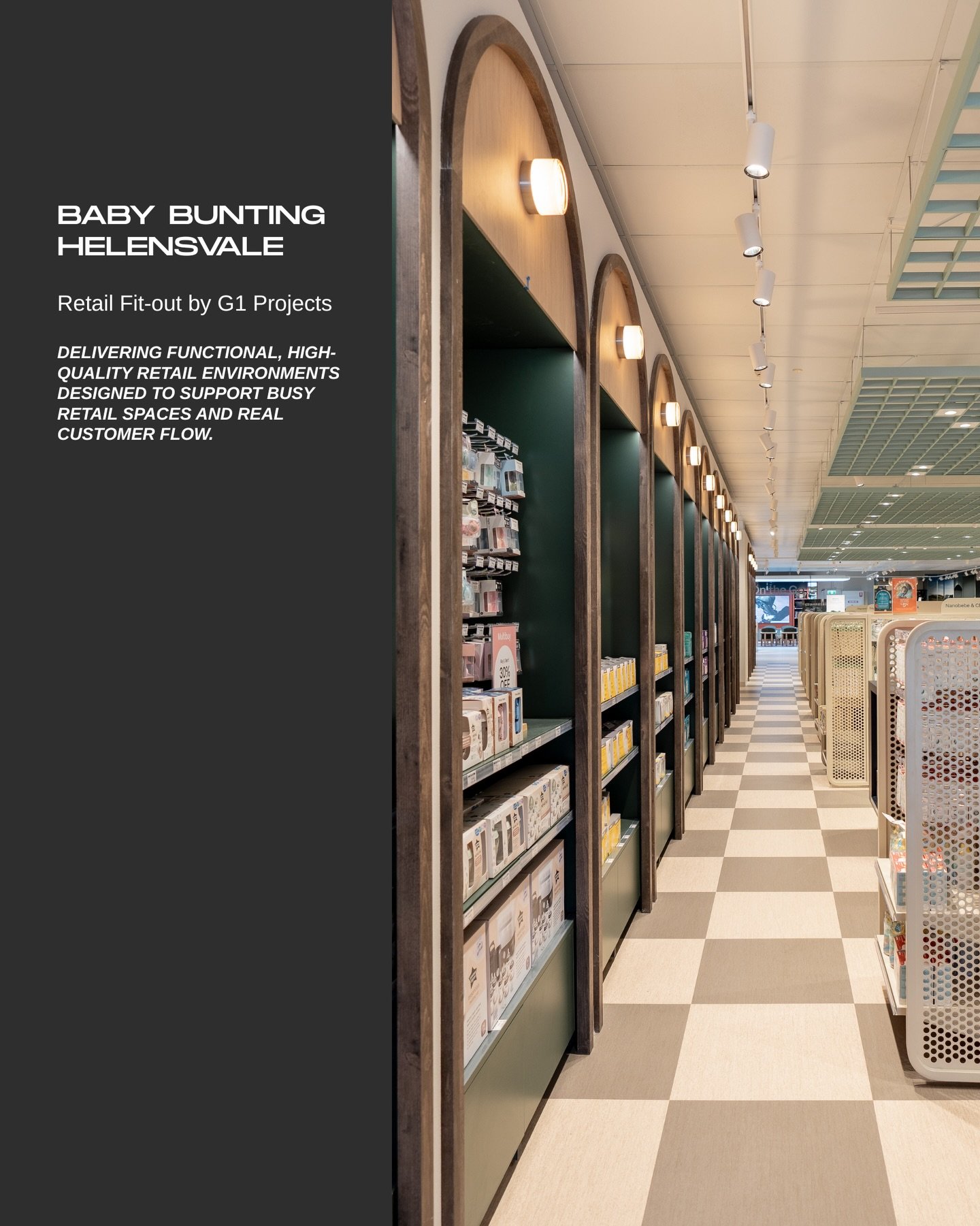 Retail fit-out by G1 Projects

#retailfitout #shopfit #clarityinteriors #g1projects #babybunting