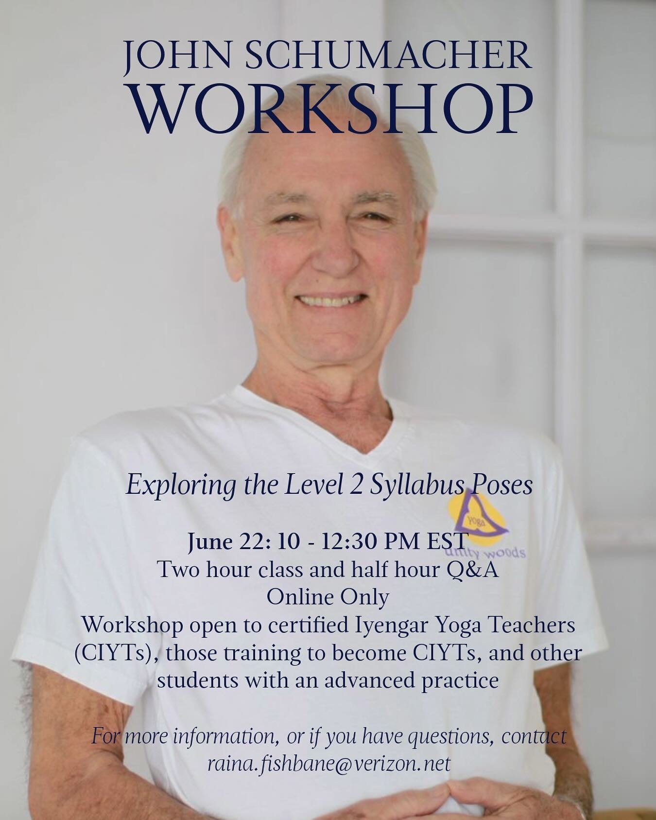 Join us for this exciting (and rare!) opportunity! 
The link to register will be in our &quot;links&quot; highlight!

John Schumacher will be doing a special workshop for Path of Yoga that will explore some of the wonderful, interesting and challengi