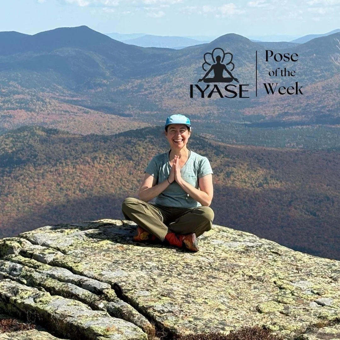 Lisa Sidel presents Swastikasana, the Crossed Leg Pose

BKS Iyengar in Arogya Yoga says:
 &ldquo;Swastika is a meaningful word and a symbol  for the intersection of auspiciousness and divinity. The intersecting of the two legs is said to inspire ausp