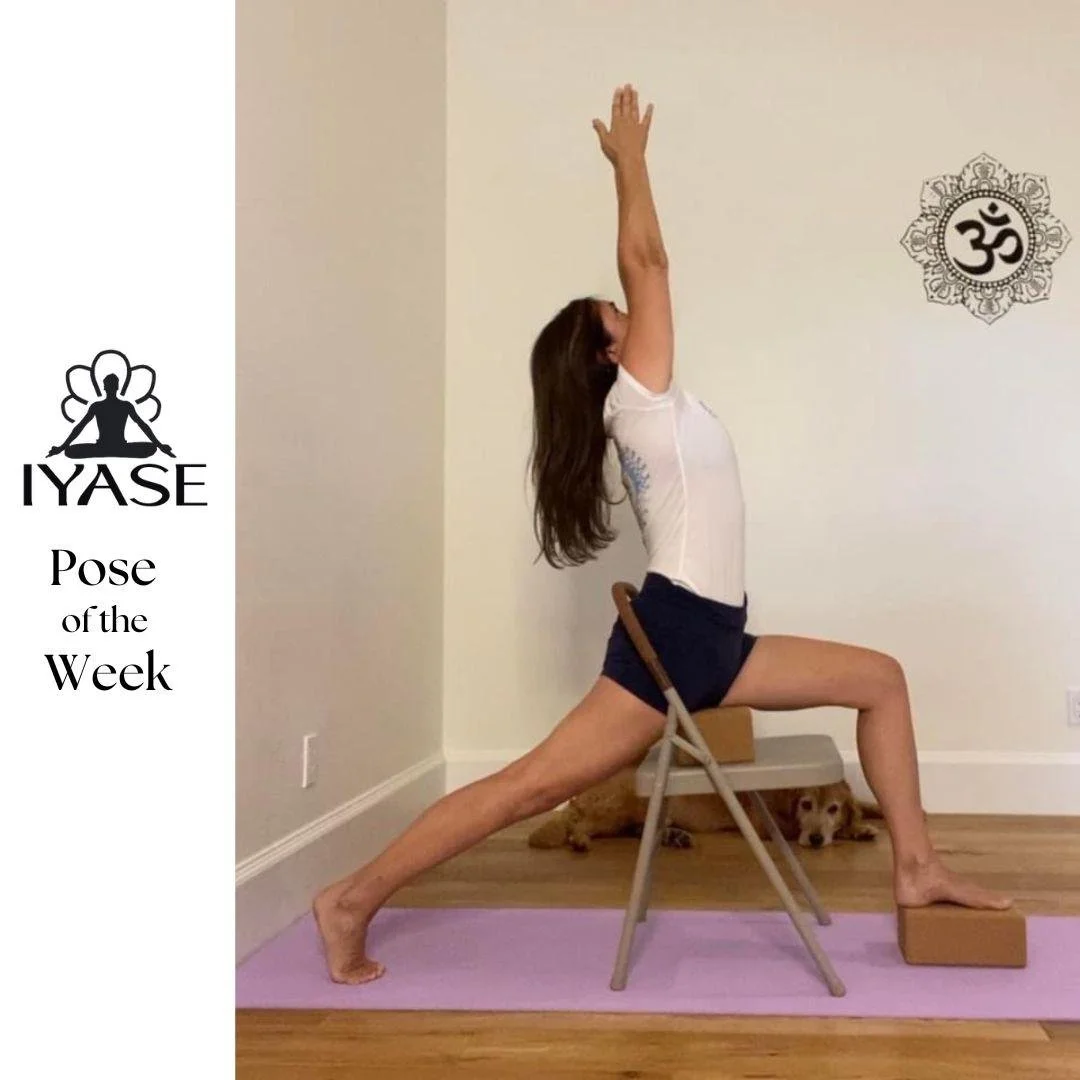 Stephanie Dodge presents Virabhadrasana I, Warrior I. Furious over his wife&rsquo;s untimely death, Lord Shiva tears a hair from his matted locks, throws the hair to the ground, and up springs up a warrior, Virabhadra. This is the first of the three 