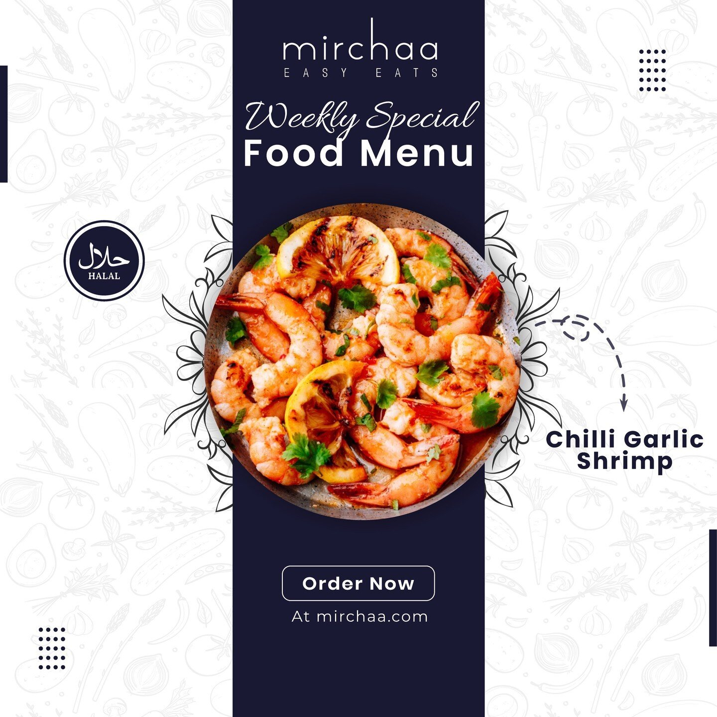 Indulge in a flavor explosion with Mirchaa's special: Chilli Garlic Shrimp! 🌶️🍤 Elevate your mealtime experience with every bite. Spice up your plate and ignite your taste buds today!

Subscribe today to savor a week overflowing with culinary excel