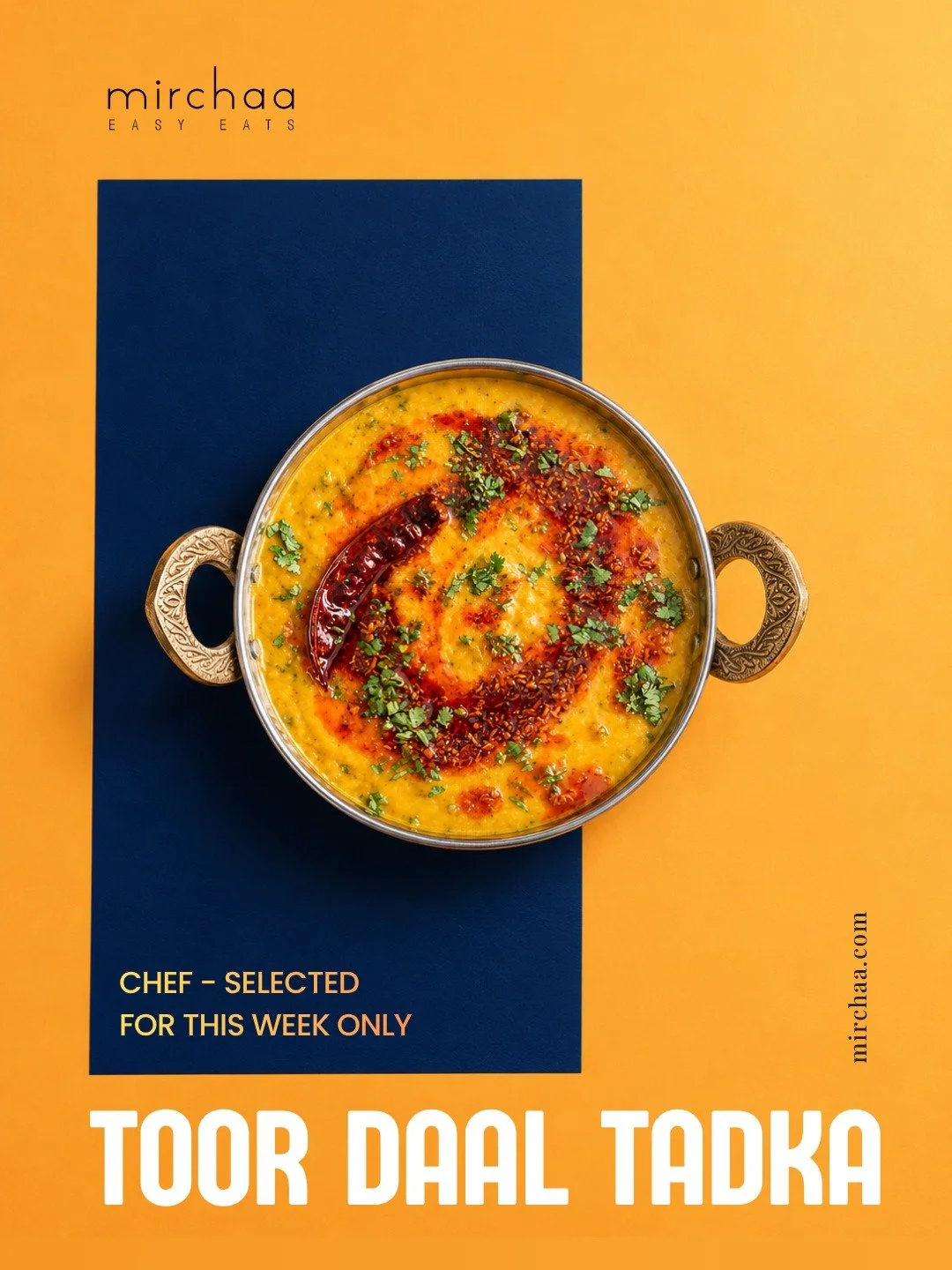 This week&rsquo;s chef-selected special is our comforting, flavor-packed Toor Daal Tarka! Slow-cooked lentils finished with a sizzling desi tarka, bringing you the warmth and taste of home in every bite. Available to order at mirchaa.com

#ChefSelect