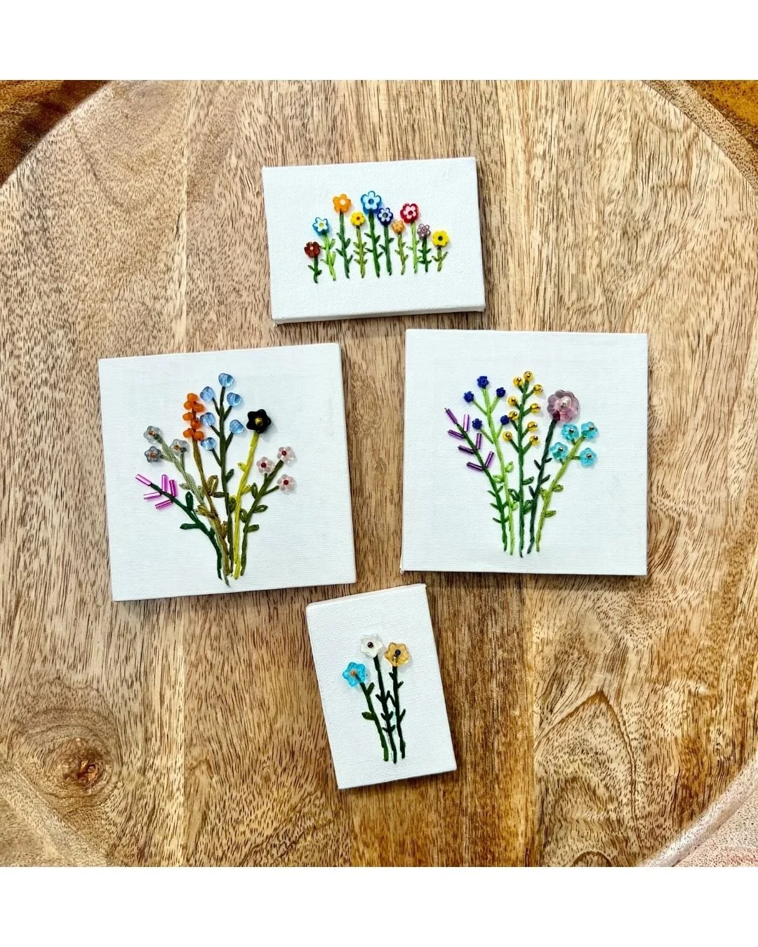 Beaded Flower Canvas Embroidery Workshop