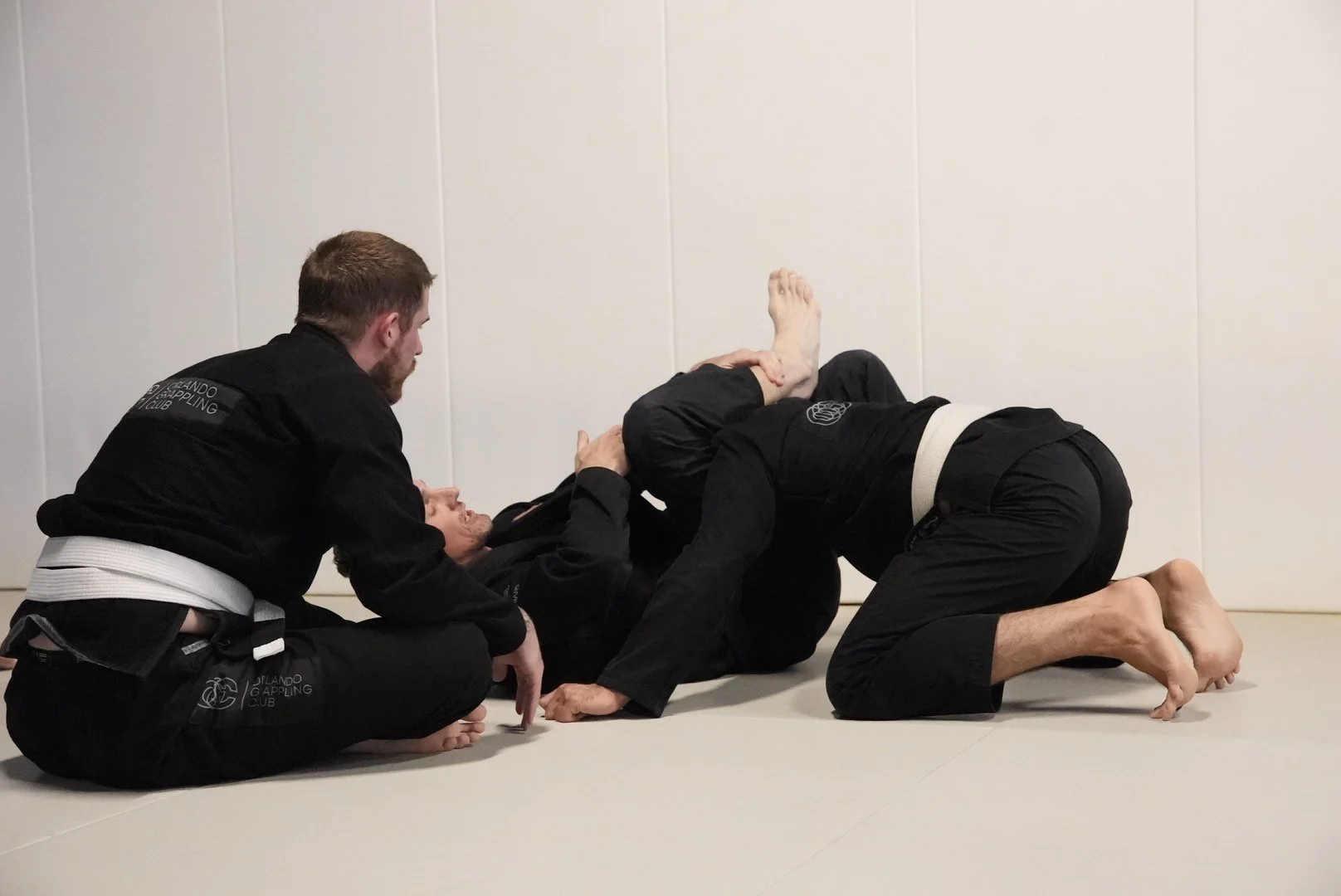 beginners with black belt instructor