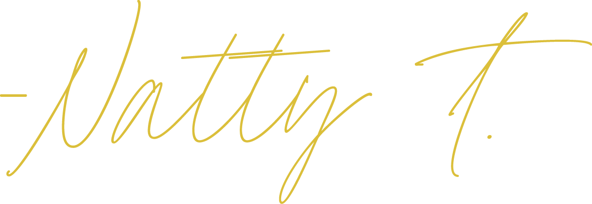 Yellow "Natty T." cursive signature