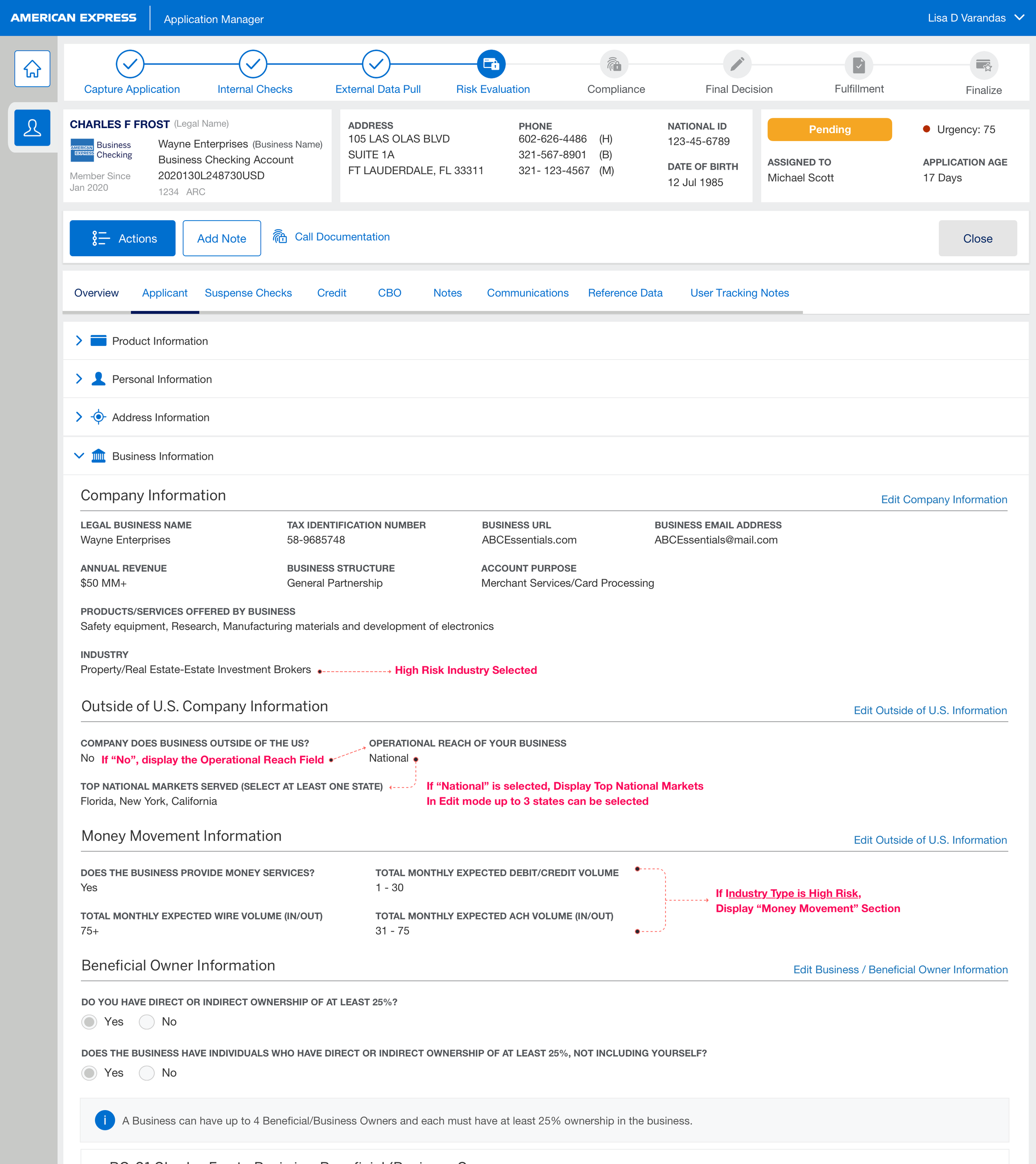 Business Checking - variables 2