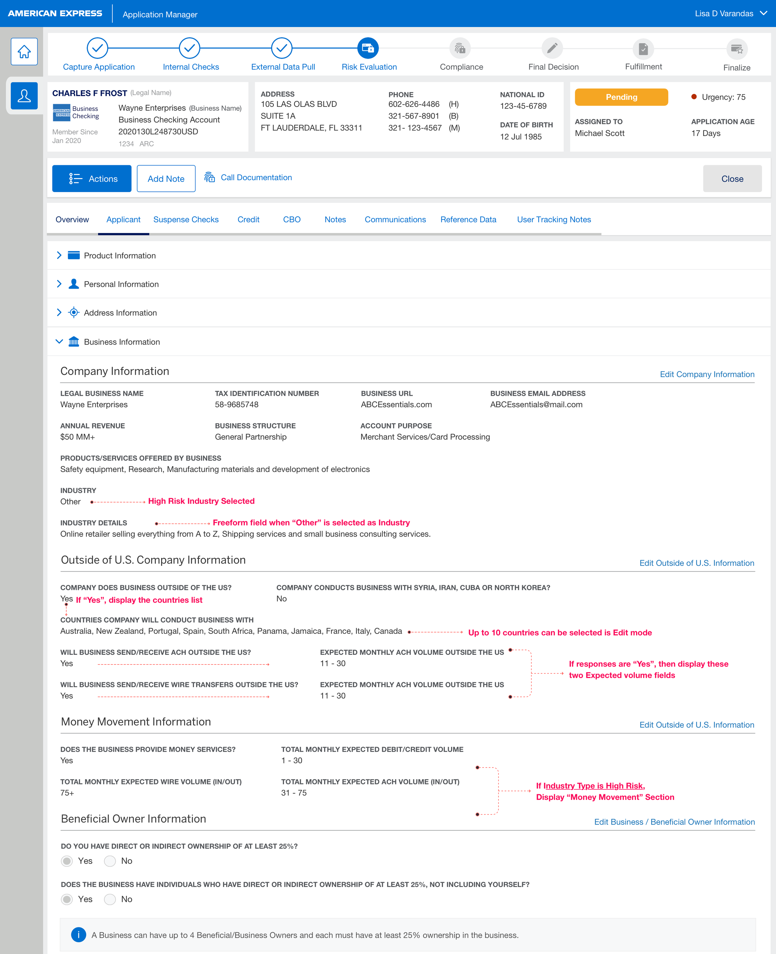 Business Checking - variables 4