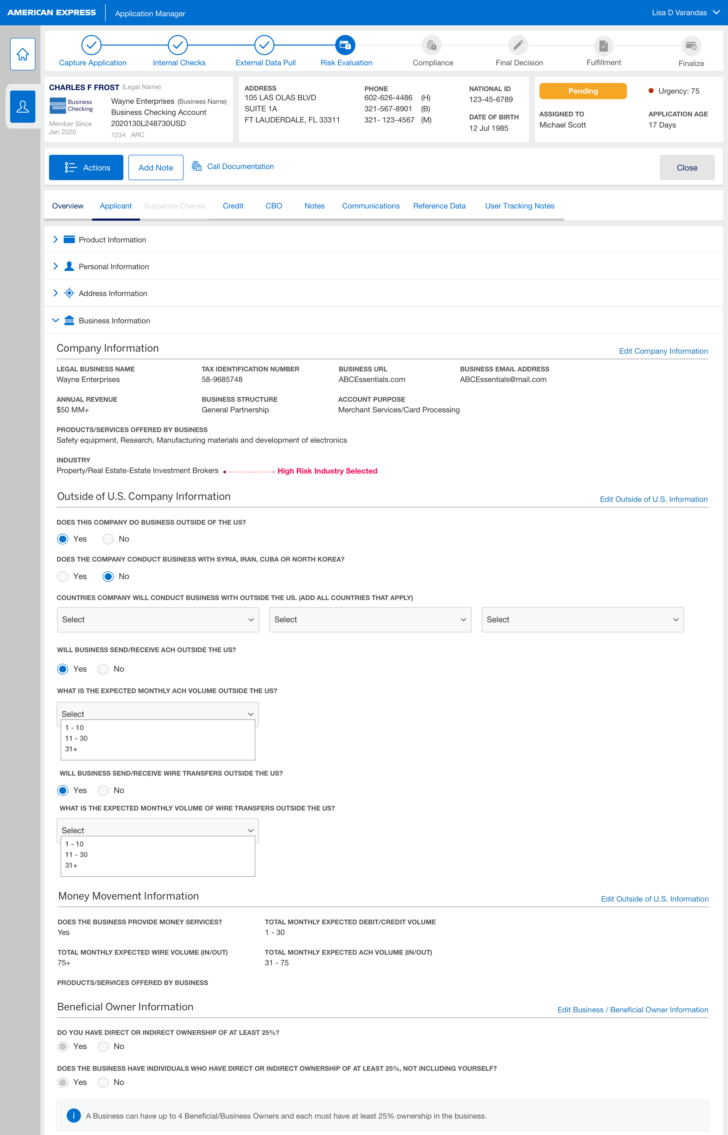 Business Checking - variables 6