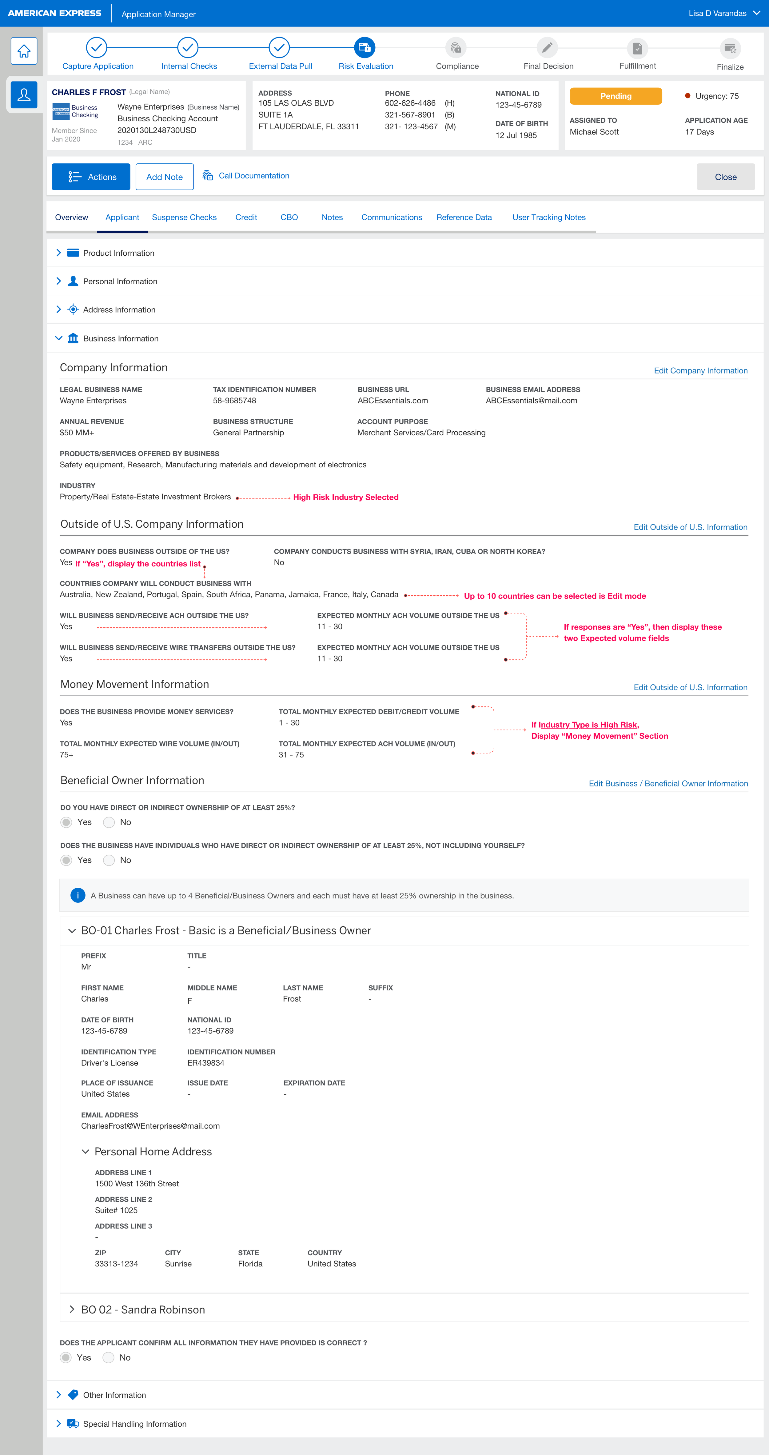 Business Checking - variables 1