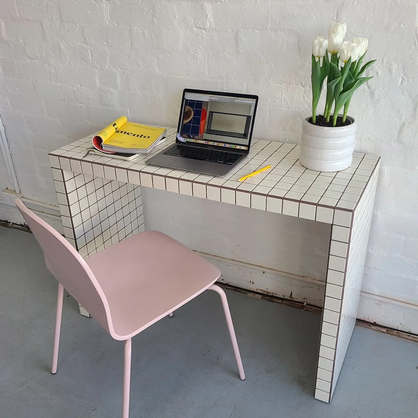Gorgeous custom Desk in Cream Gloss.