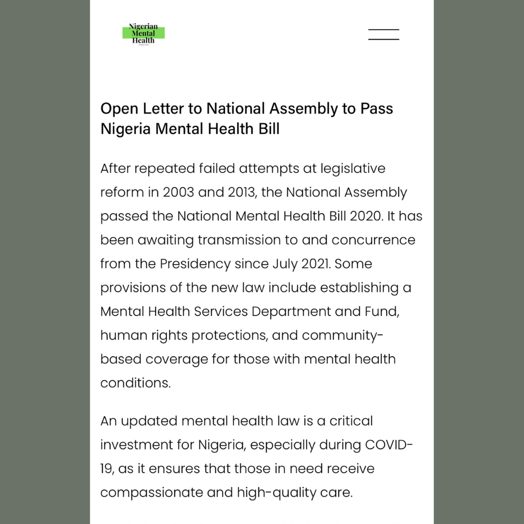 General 2 — Nigerian Mental Health