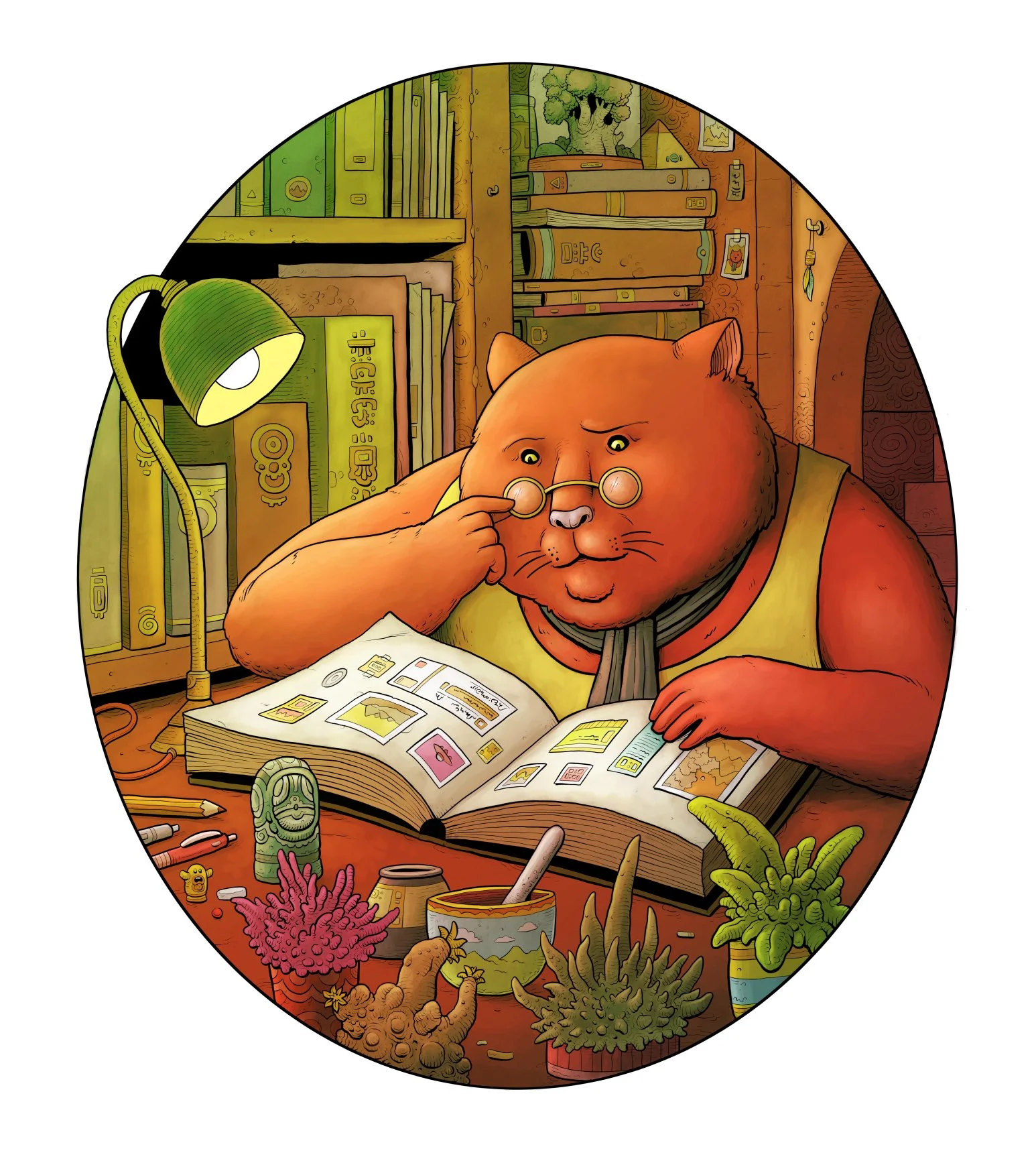 Kids book concept, 'The Red Cat'