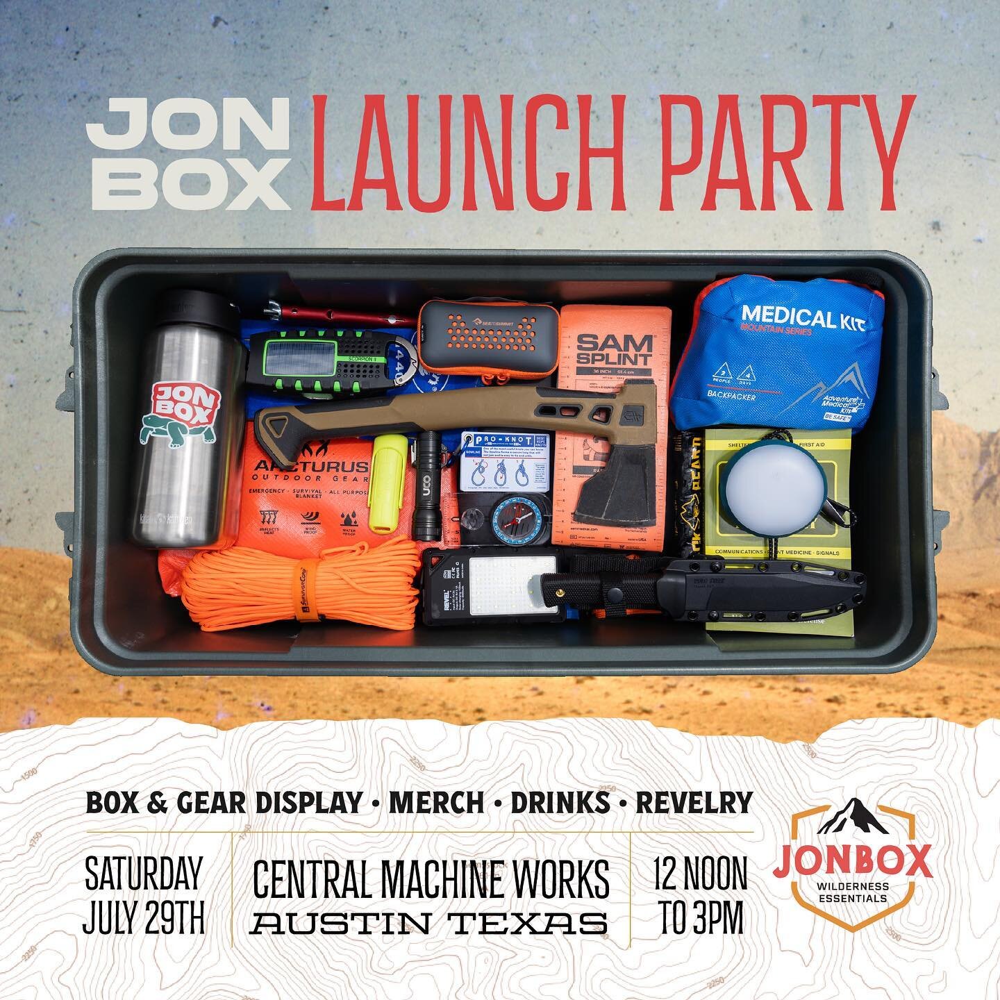 Austin and Central Texas friends: Join us this Saturday at @central.machine.works from 12-3p to celebrate our launch! We&rsquo;ll have drink tickets, a gear raffle, merch for sale and the box on display. We hope to see you there! 🤘🏼🍻