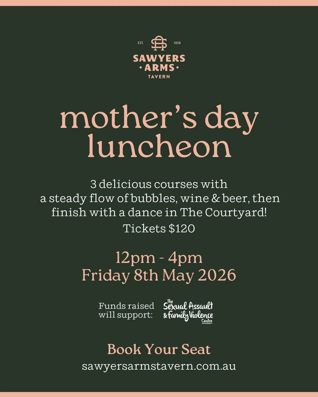Sawyers Arms Tavern Mothers Day Luncheon 2026