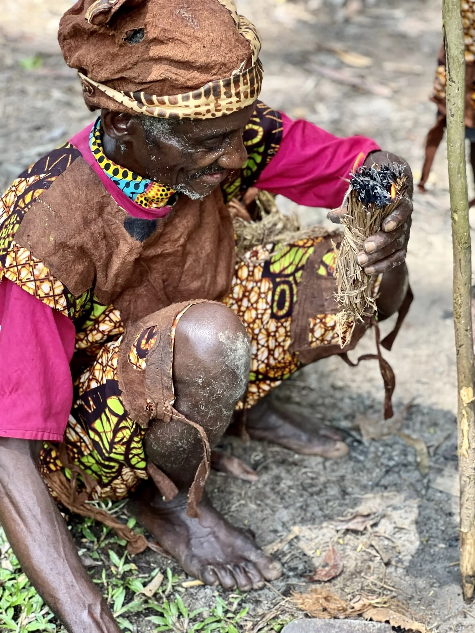 Member of Batwa pygmy tribe in Uganda