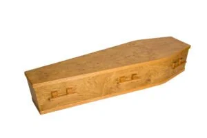 Rustic premium veneer coffin