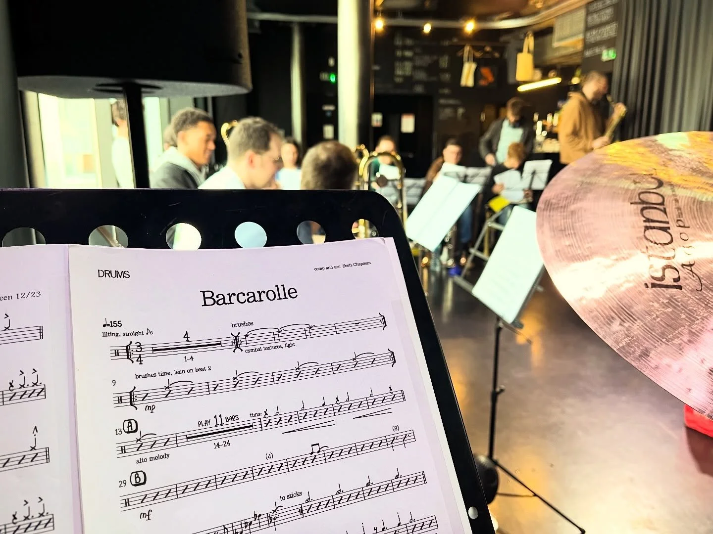 A great afternoon hanging with various Patchwork Jazz Orchestra associates and playing through some of the pad. We&rsquo;ve got some fantastic pieces in there and I&rsquo;m still proud of my somewhat old composition &lsquo;Barcarolle&rsquo; which was