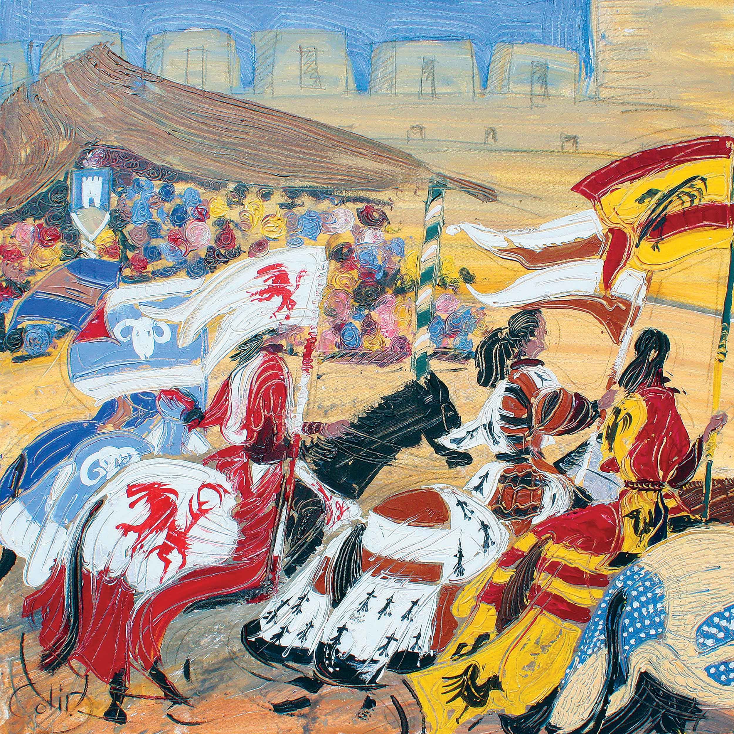 Knights' Carcassonne
Original 100 x 100cm
Acrylic on canvas
£2200
