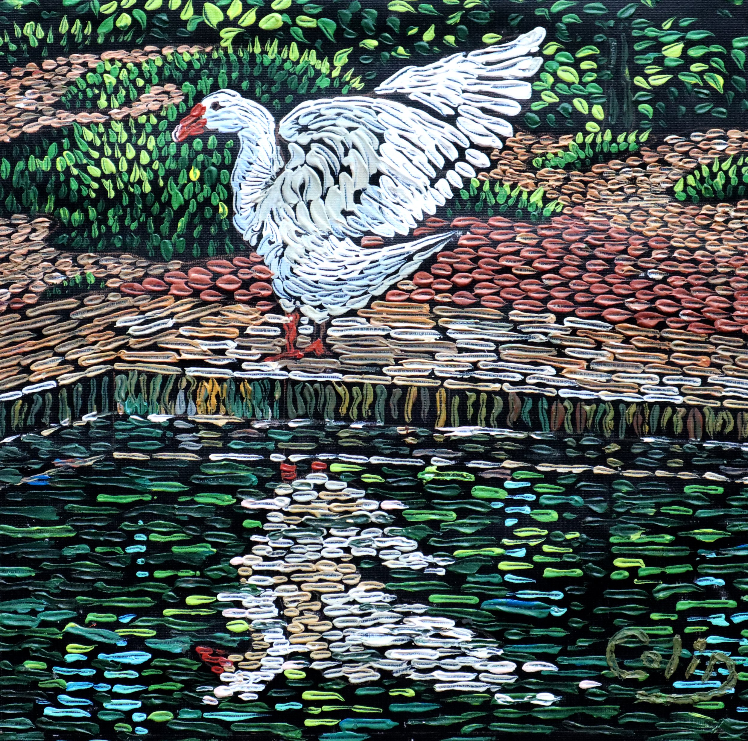 Goose - CherryHinton Park
Original 30 x 30 cm
Palette Knife / Acrylic
£550