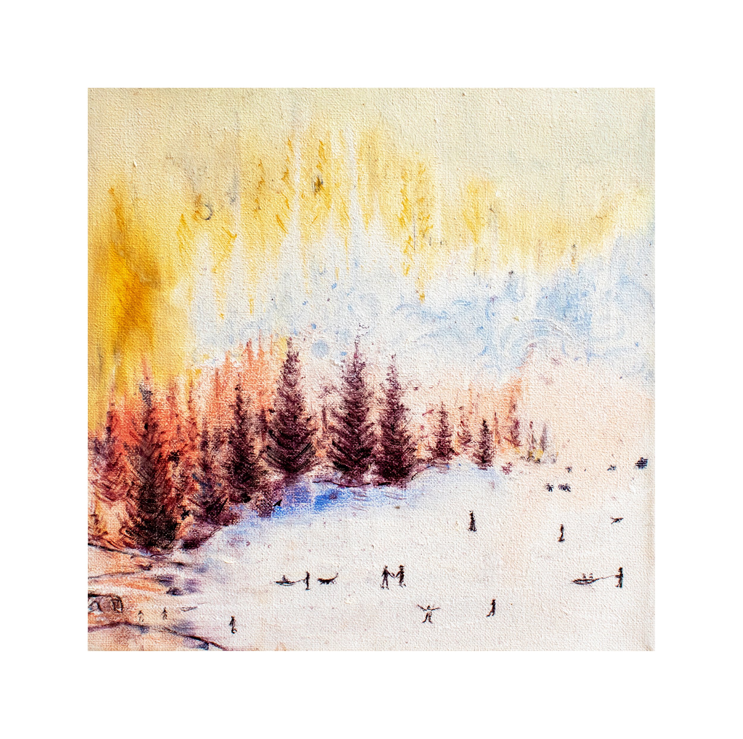 Frozen lake