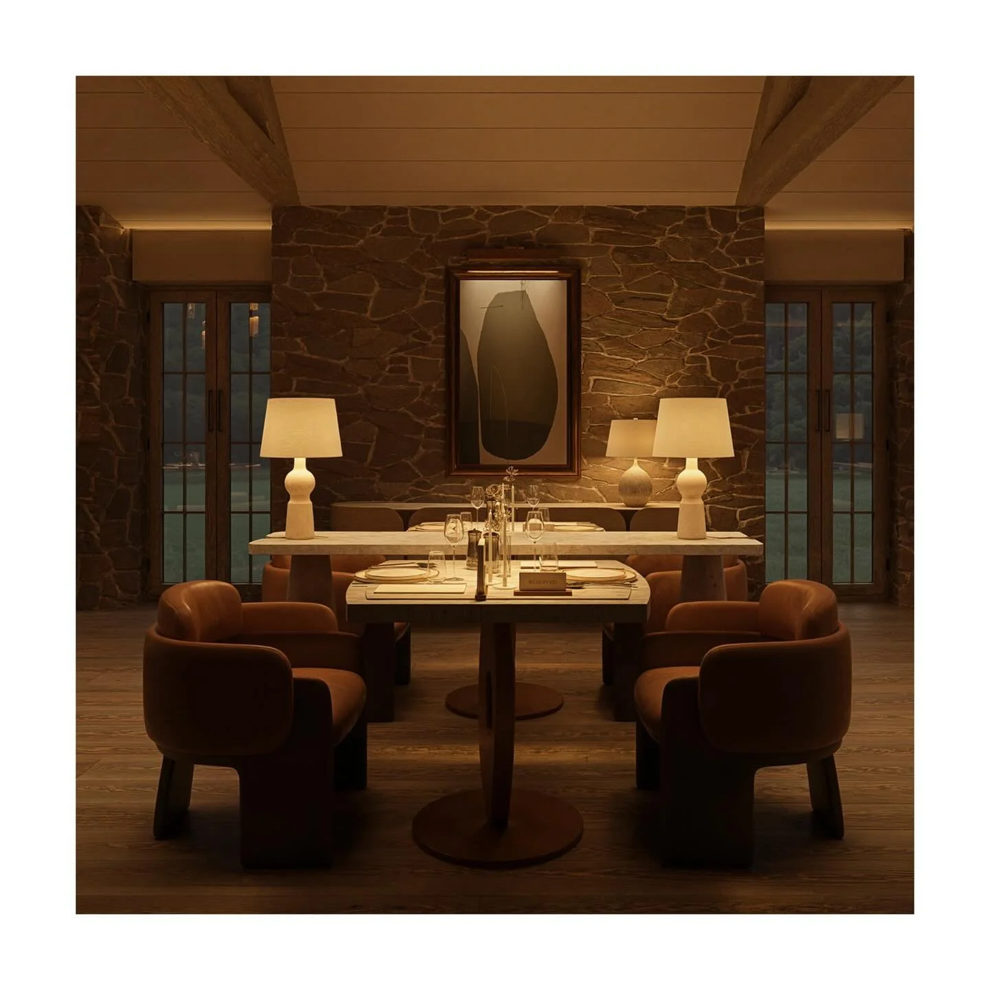 Here&rsquo;s another glimpse of our restaurant project set within a thoughtfully converted barn in the English countryside.

The once run-down agricultural building will be carefully restored and brought back to life with contemporary detailing and a