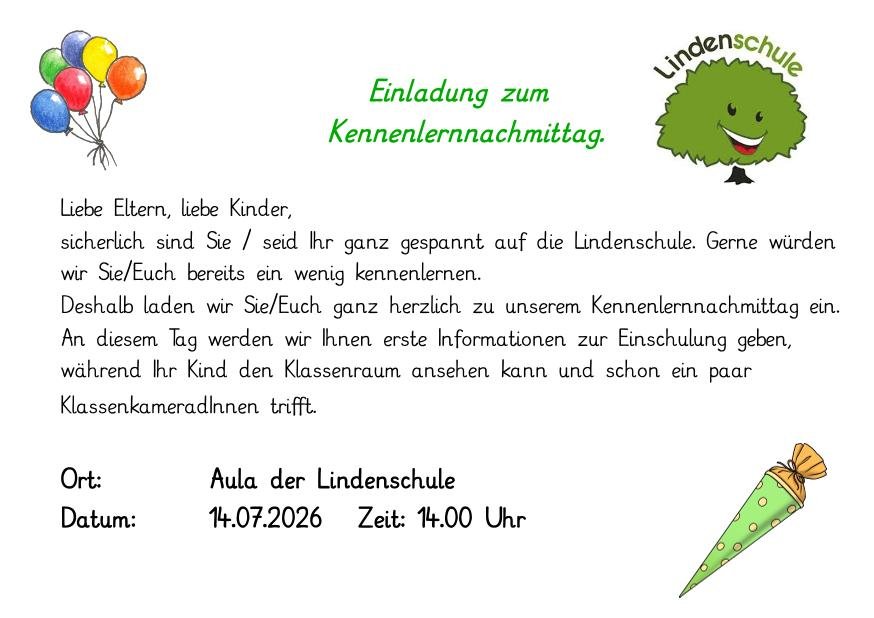 Einladung zum Kennenlernnachmittag