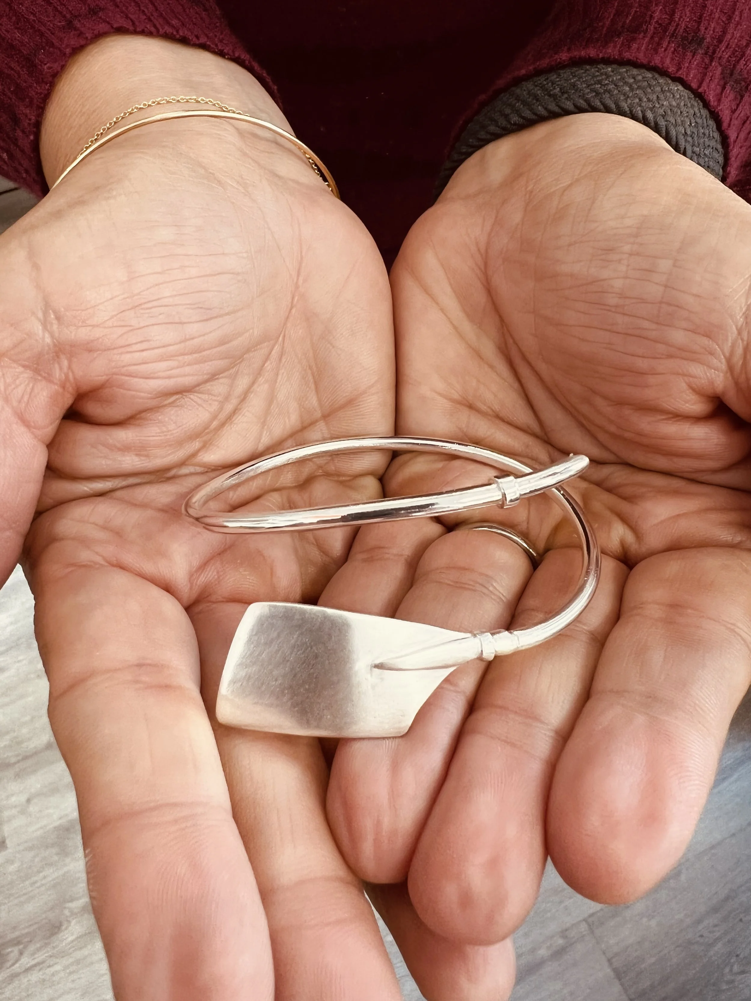 Handmade oar bangle