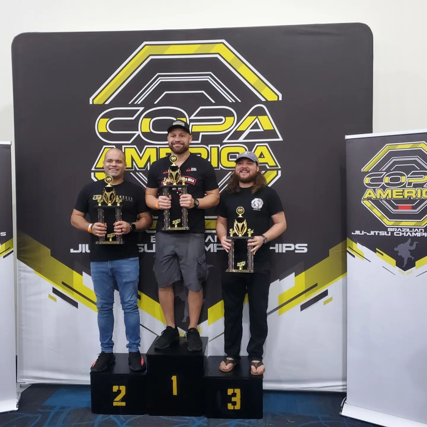 Congratulations to all our students that competeted today helping us to win the First place Team trophy @copaamericabjj  today. Outstanding work from our competitors and coaches.

#teamwork #jiujitsufamily #🥋 # capjjmma