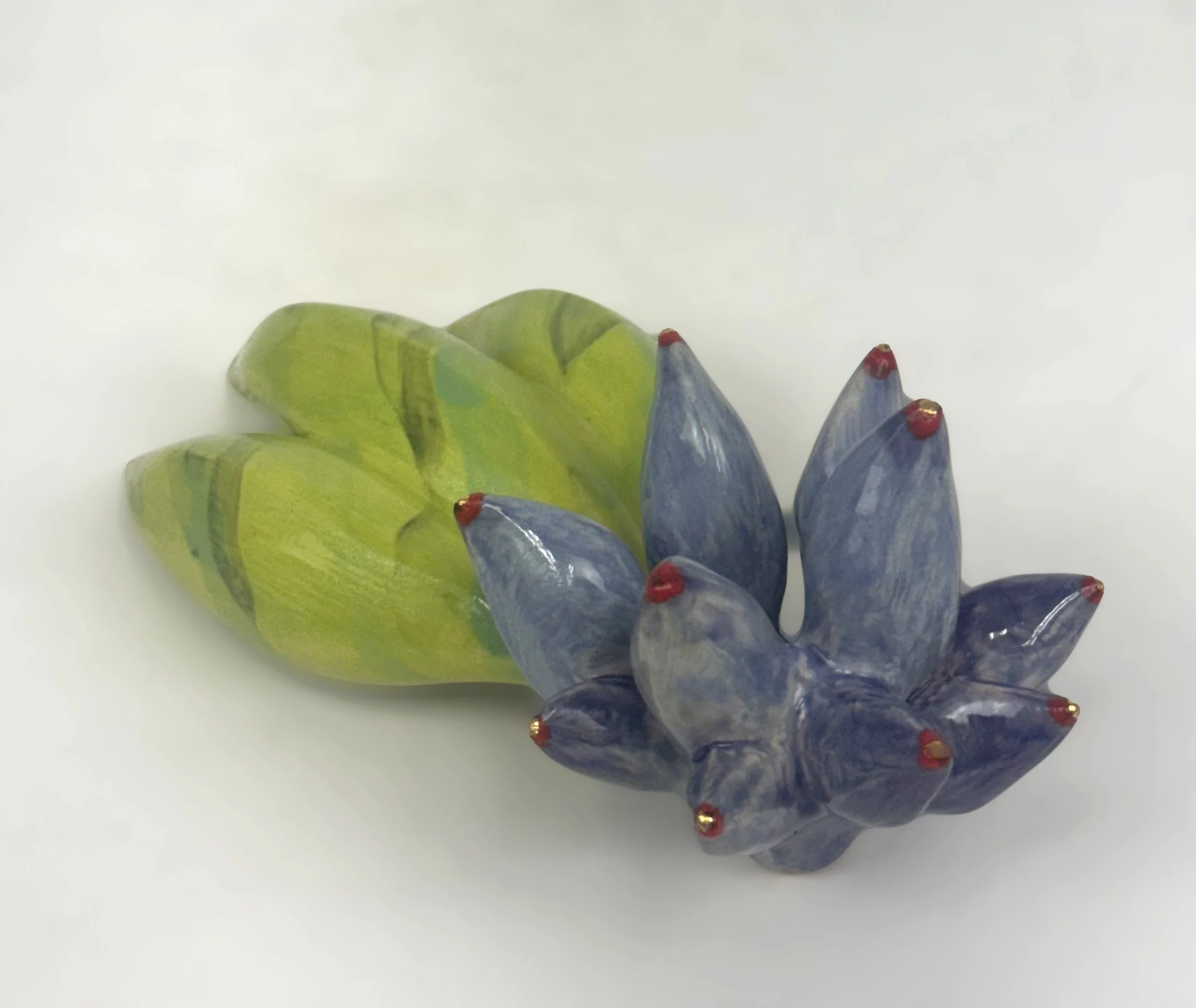 Hand-Built Decorative Flowered Candlestick