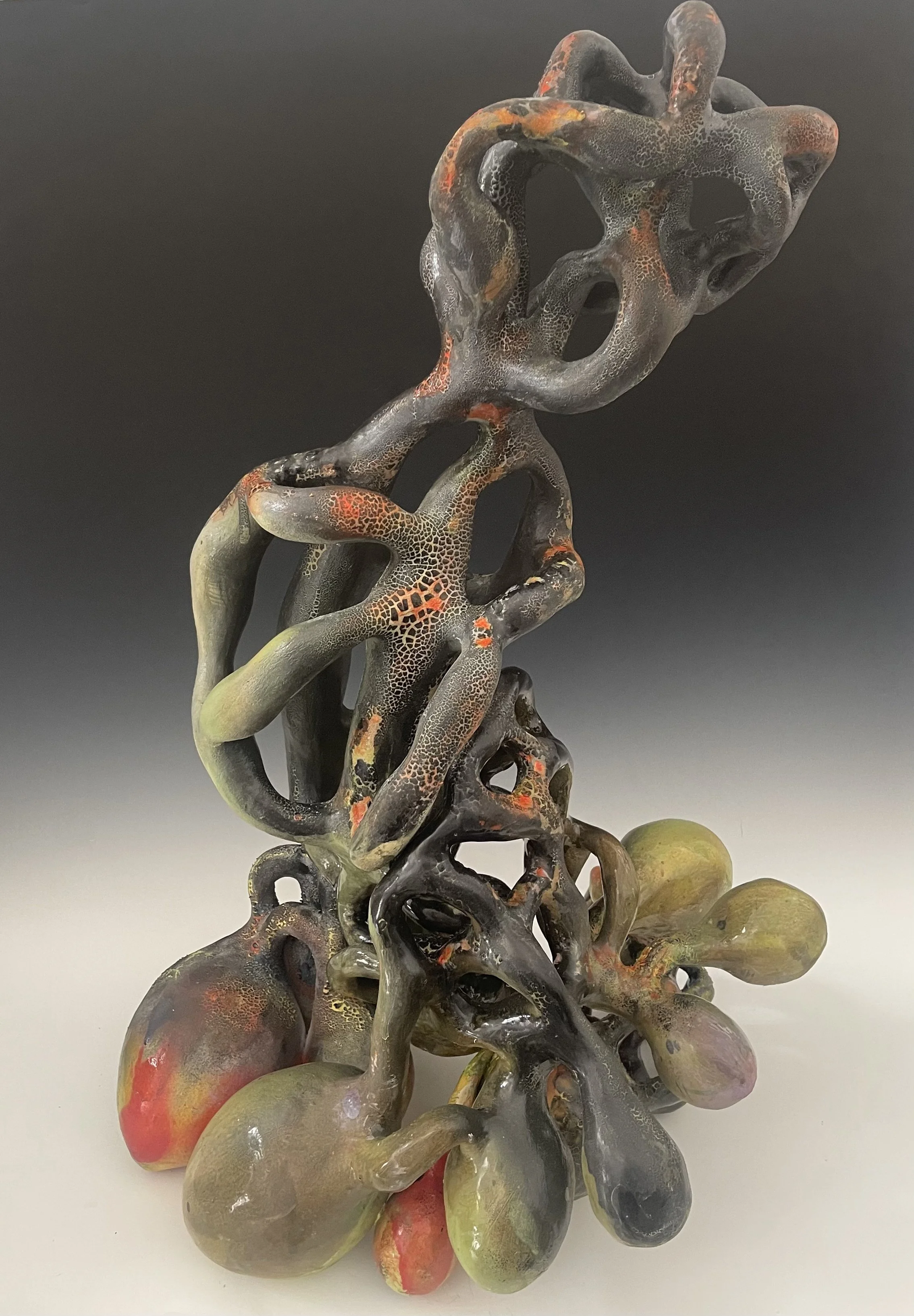 In Bloom - Hand-Built Porcelain High Fire Gold Lustre | 27" x 20" - $1200