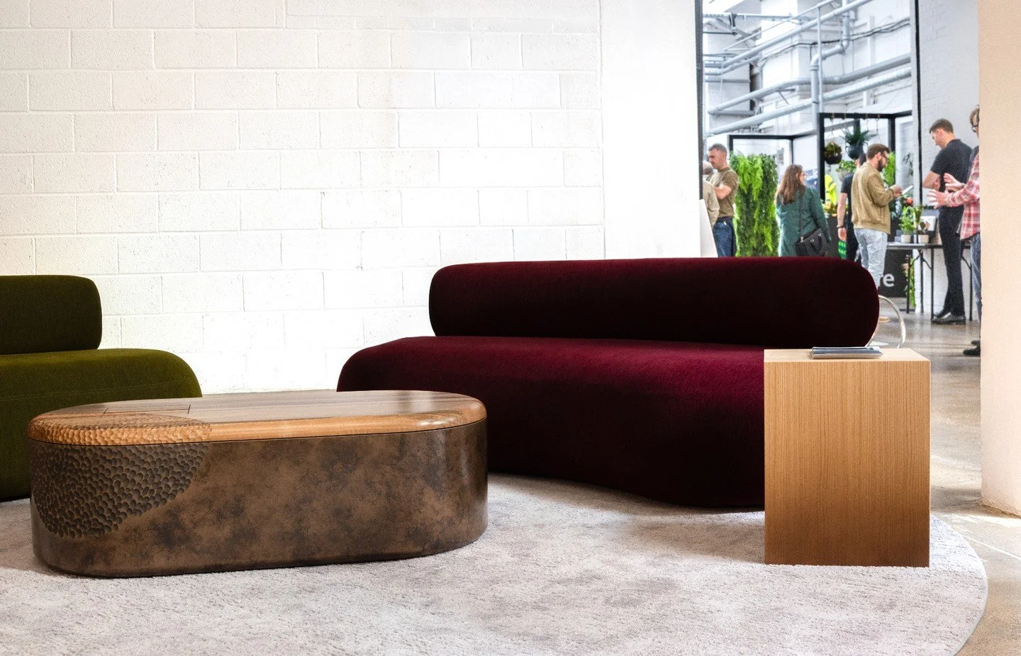 A shot of our stand featuring the new Capsule Collection and our latest finish options @l_d_f_official @proteinstudios. The @davison_highley sofas perfectly complemented the curved lines of our Bufo Coffee Table.

Photograph by @s_a.mcbride

#opusmag