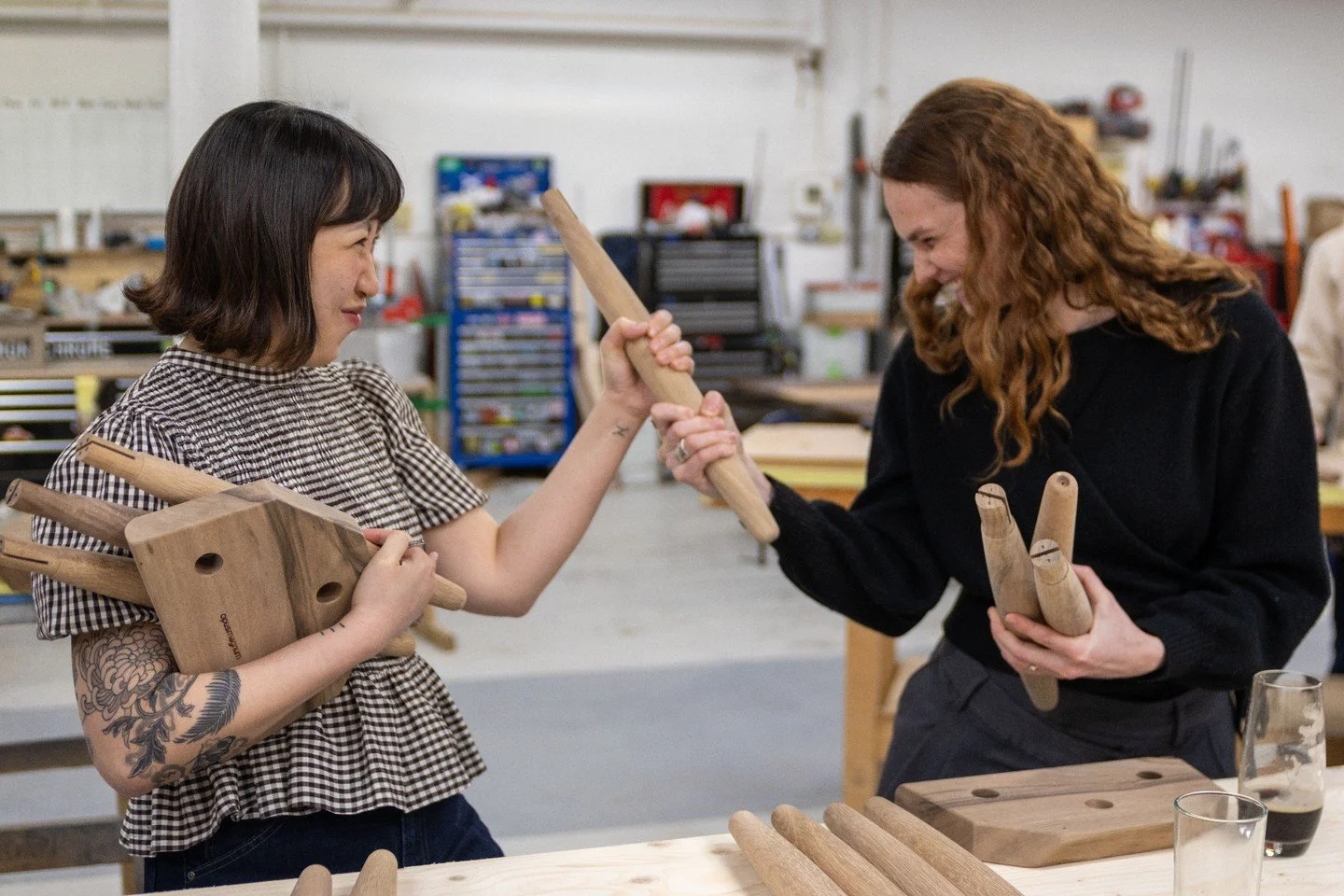 Throwback to when @hawkins_brown joined us in the workshop for an educational tour and hands-on making session.

Using off-cuts from a past project, the team crafted a collection of beautiful wooden stools, each person leaving with a piece entirely u