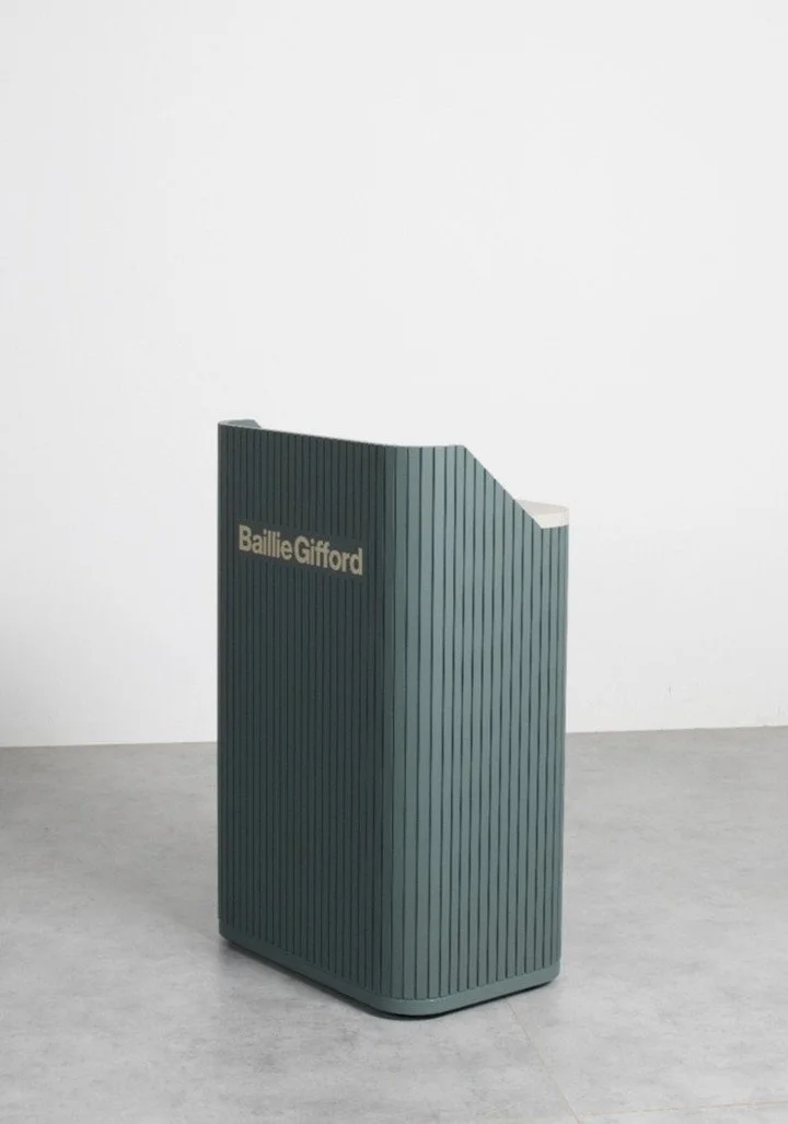 Take a look at our custom-designed lecterns built to adapt to any project specification. From bespoke material finishes, custom brand colours, and integrated logos to tailored top configurations and seamlessly concealed AV equipment behind easy-acces