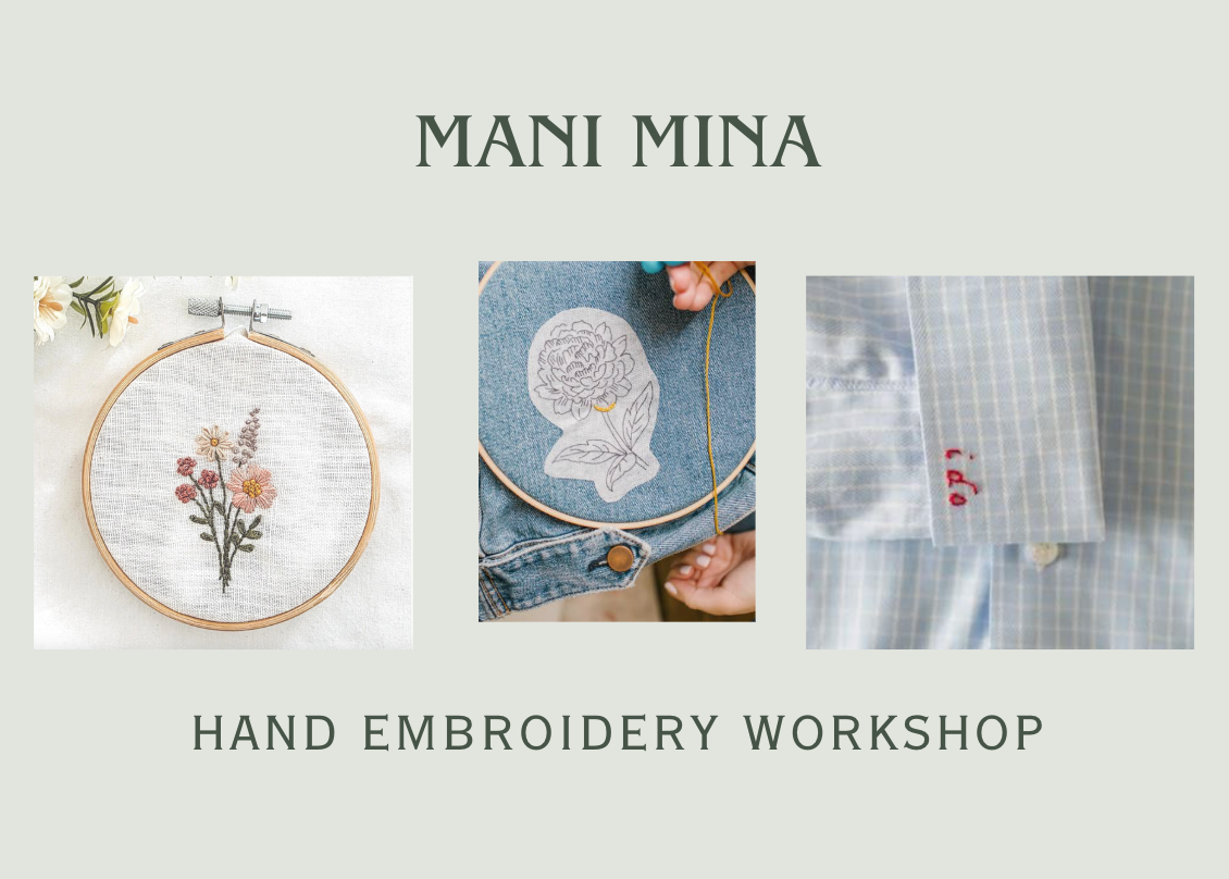 Mani Mina Hand Embroidery Workshop