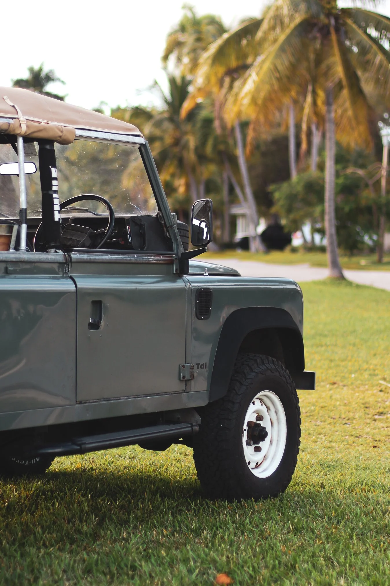 Unrestored 1990 Land Rover Defender 110 donor vehicle before refurbishment