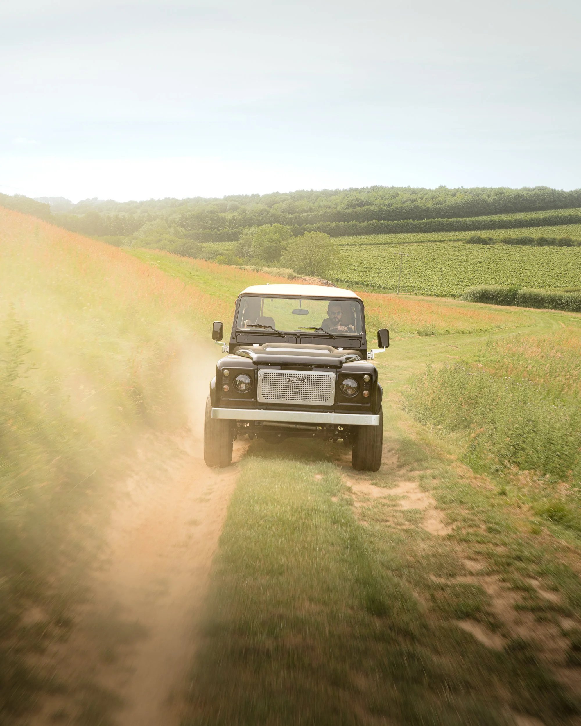Shoreline Defender 90 driving on a dirt track