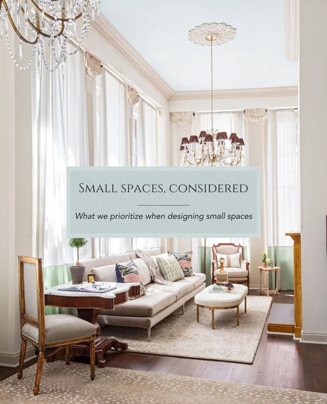 Small spaces don&rsquo;t ask for less. They ask for better decisions. Designing them begins with restraint, scale, and intention.

Swipe for what we prioritize.