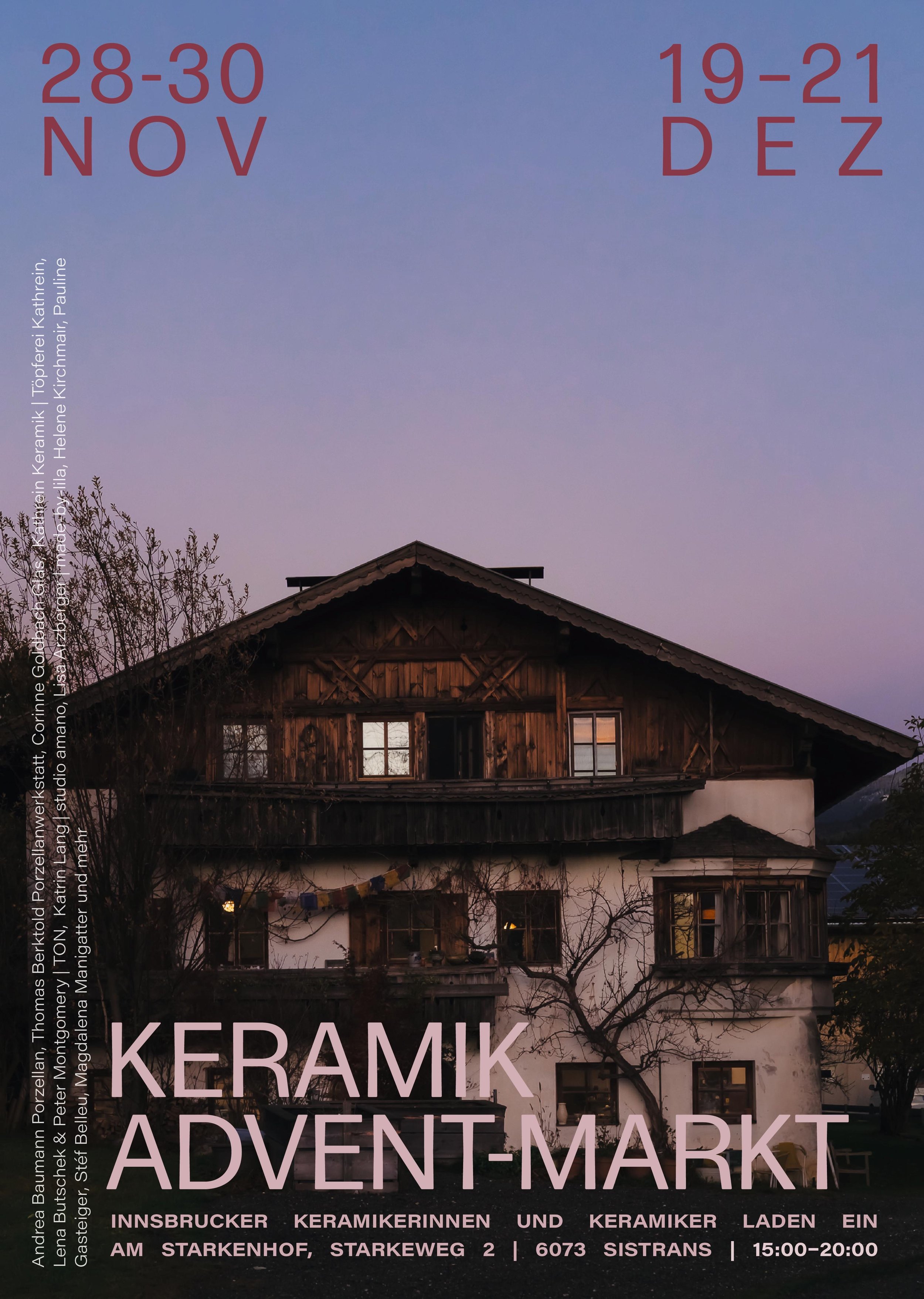 Keramik Adventmarkt am Starkenhof