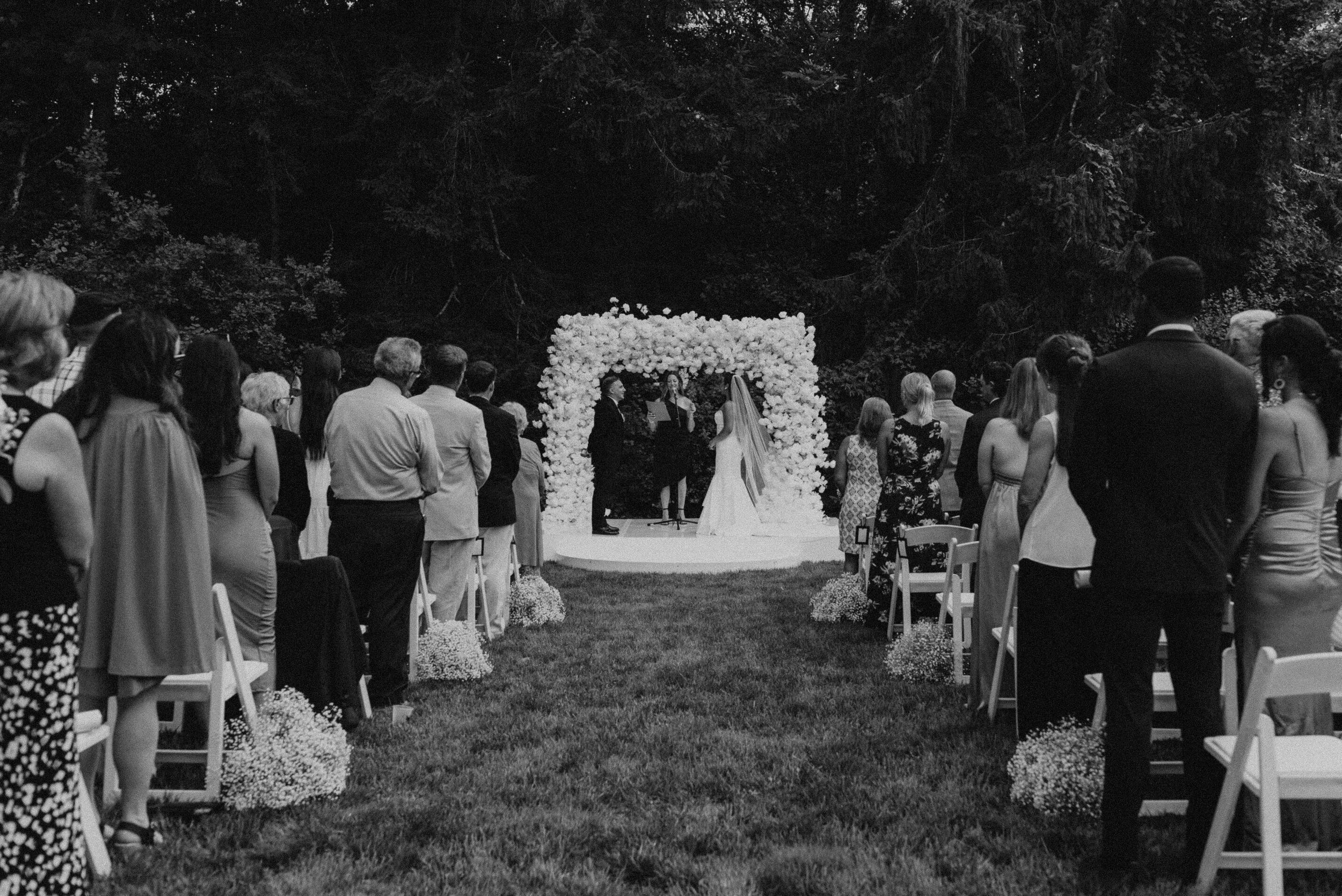 All white Arch — Boston Lets Party Flower Wall Company Largest