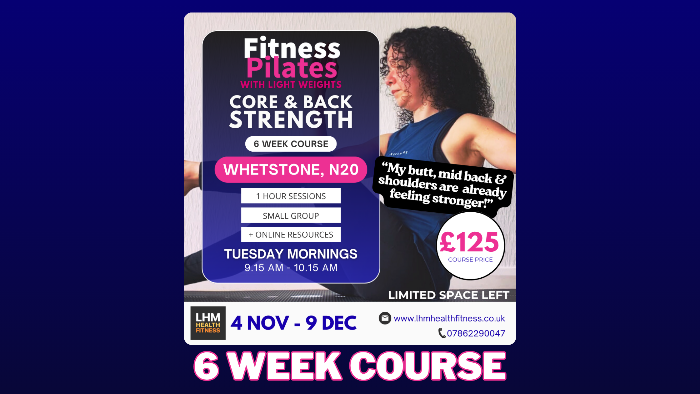 Fitness Pilates 6 Week Core &amp; Back Strength Course