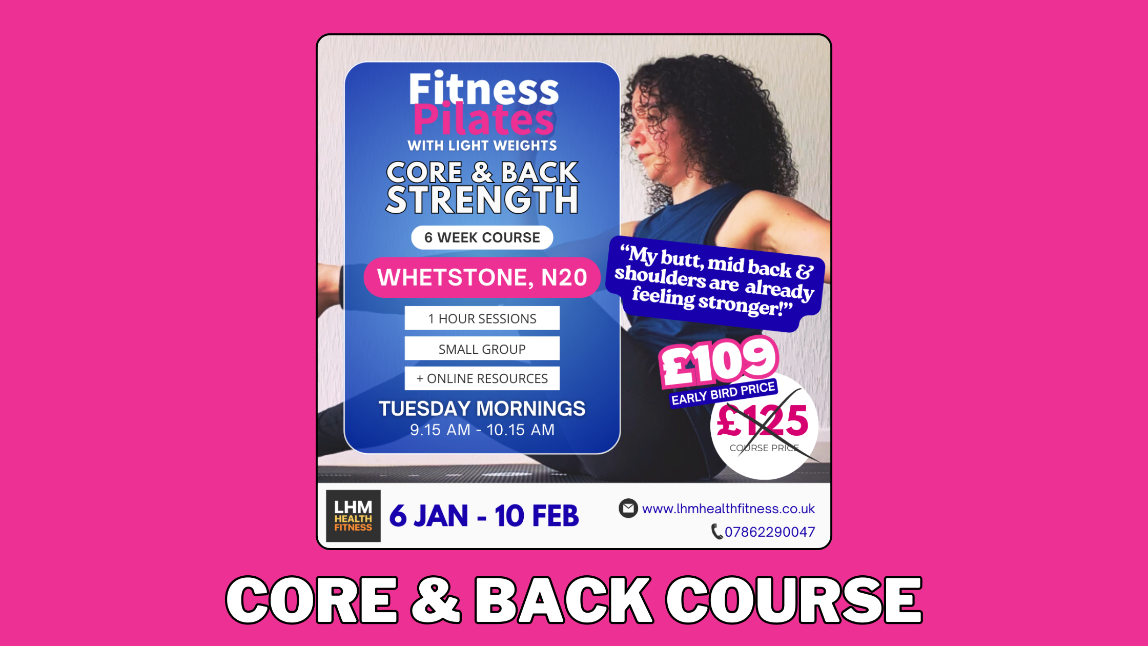 Fitness Pilates 6 Week Core &amp; Back Strength Course