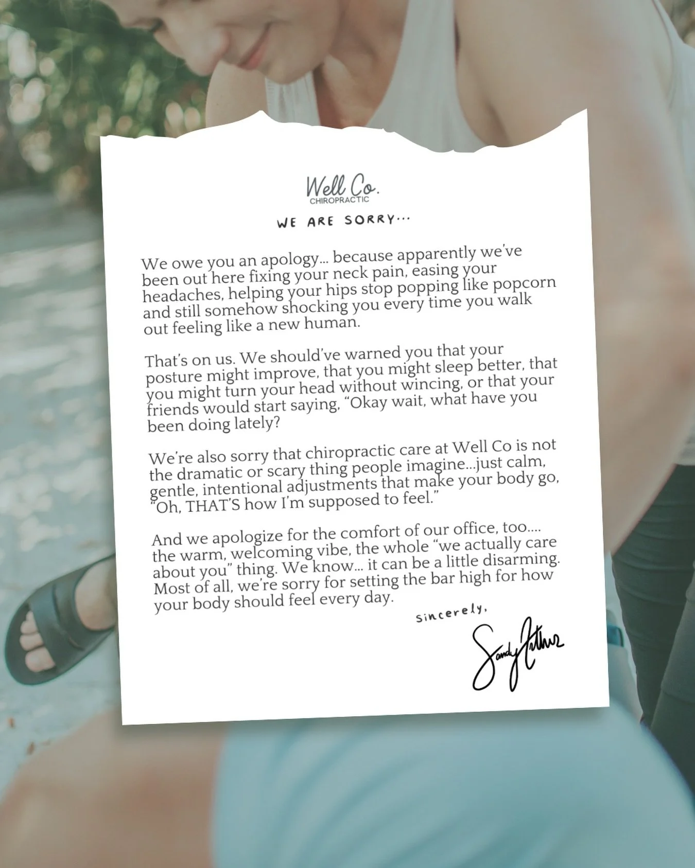 We owe you an apology&hellip; 😅

#sarasotachiropractor