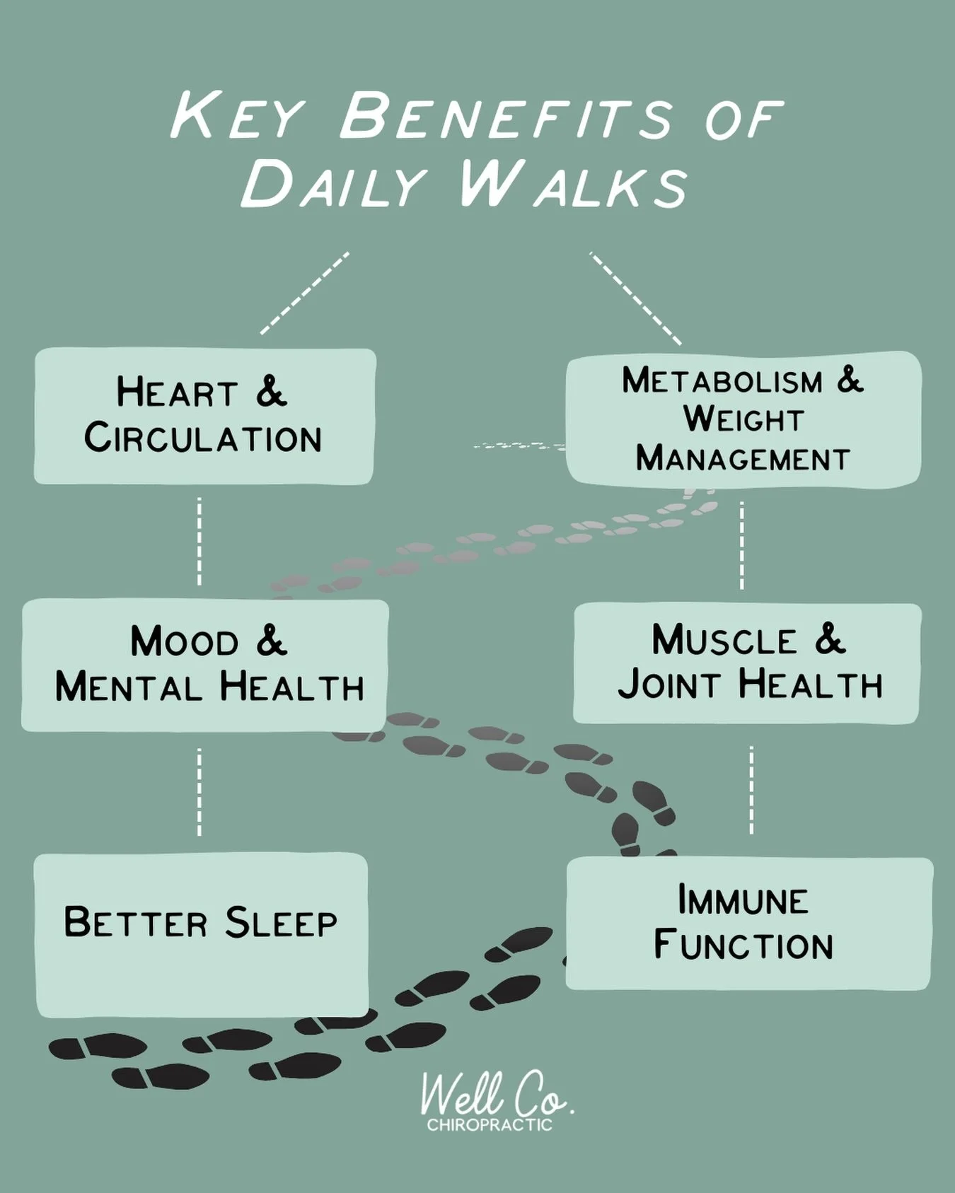 Daily walks don&rsquo;t have to be long or intense to make a difference. Just 10&ndash;20 minutes of fresh air and natural light can boost your energy, lower stress, support heart health, and even help you sleep better at night.

It&rsquo;s gentle mo