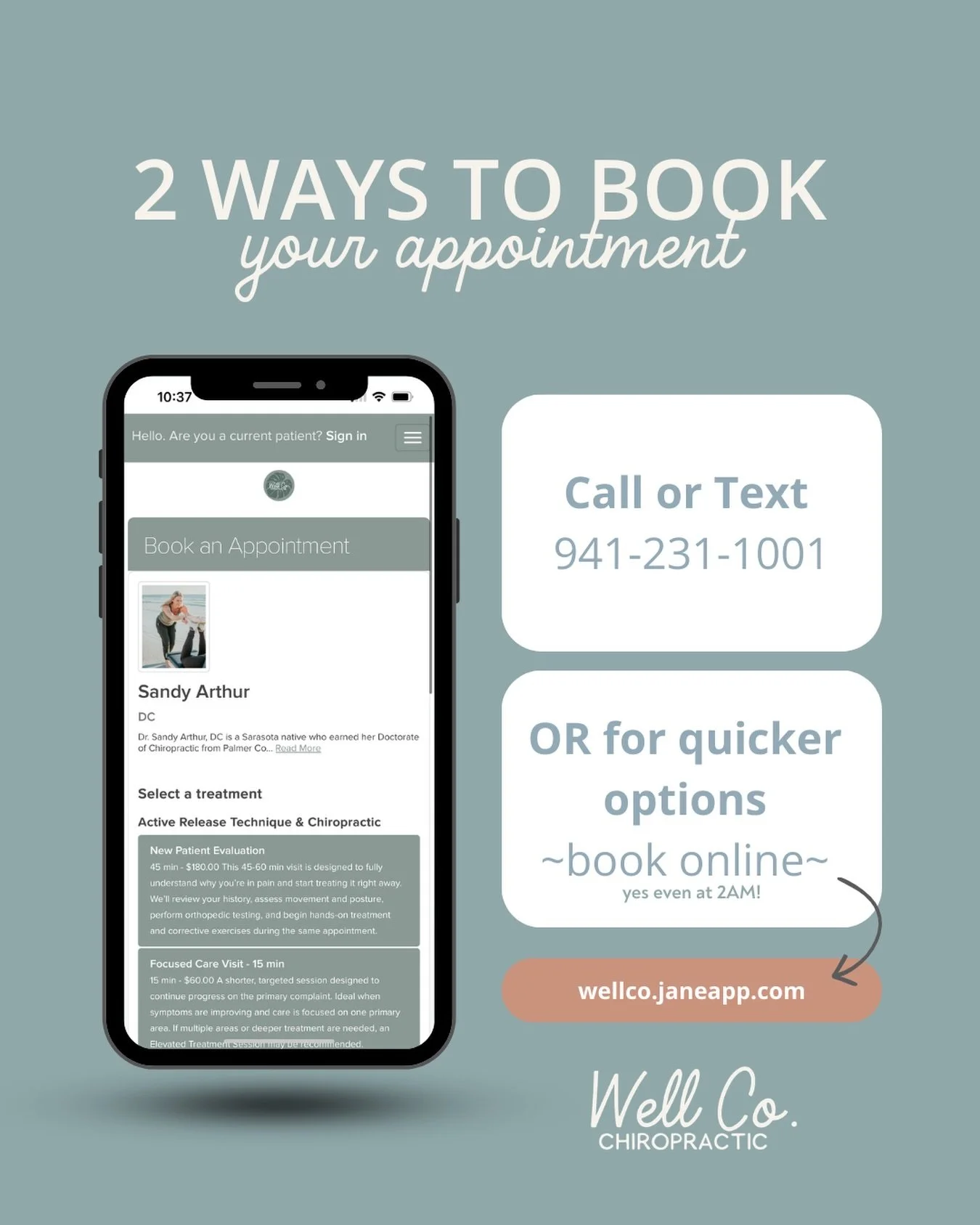 Yes I did see that 2am booking. 🧐😂

Ready to feel your best? We&rsquo;ve made booking simple with 2 easy ways to schedule your appointment at Well Co Chiropractic! 👇

📞 Call or Text: 941-231-1001 
💻 Book Online (Quickest Option!): wellco.janeapp
