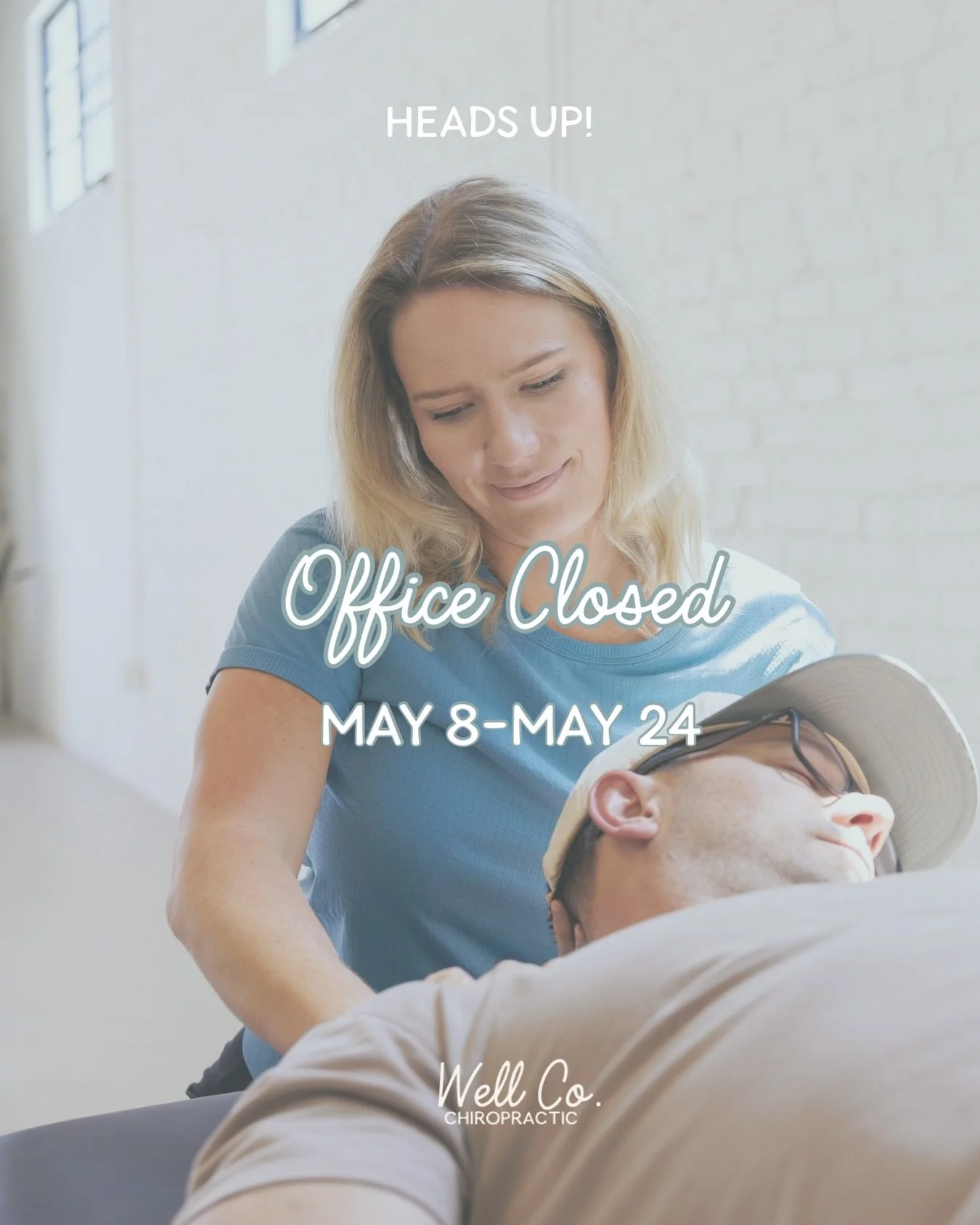 Heads up! Dr. Sandy is out of office May 8th-24th for vacation. Send good vibes that she handles cruise ships okay... But get your appointments now as they are filling up fast!

#sarasotachiropractor