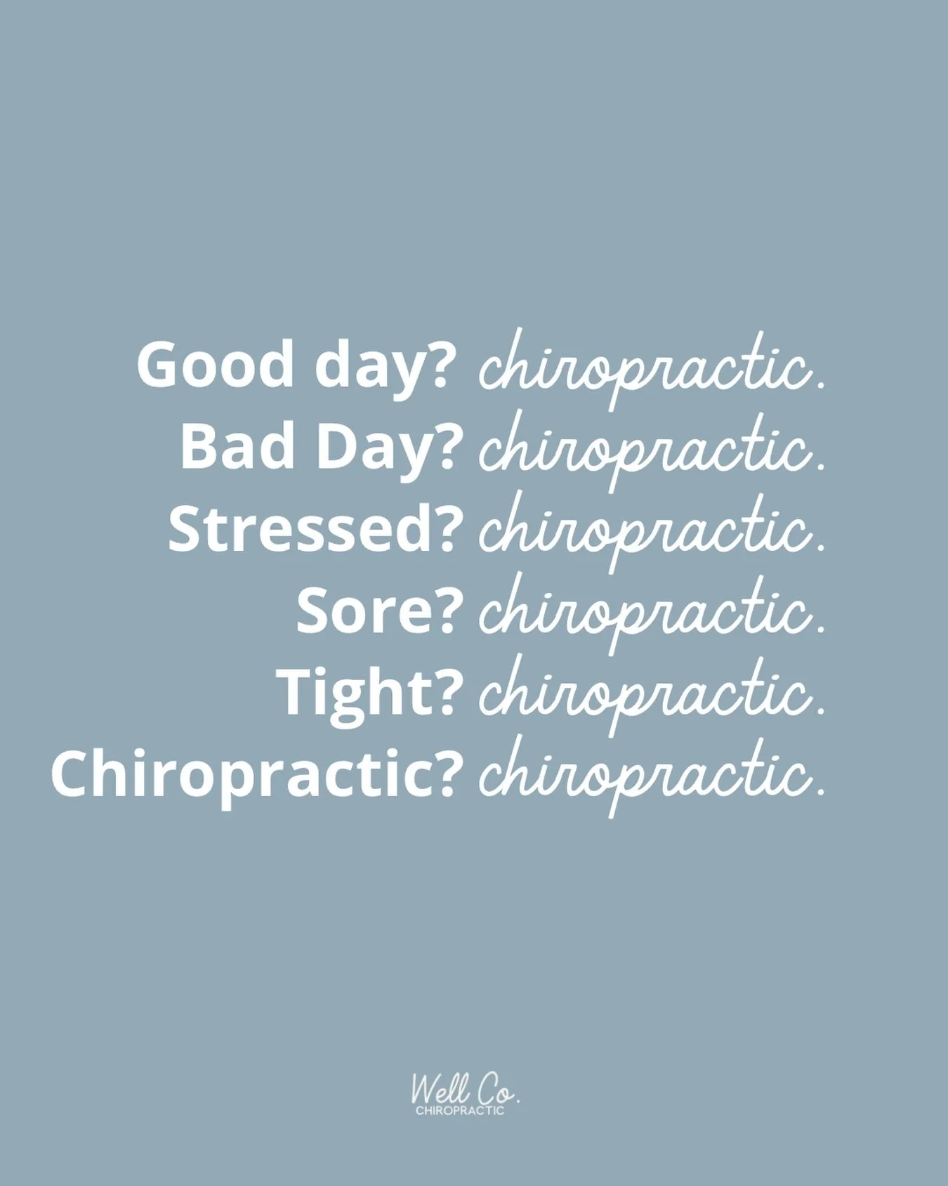 Okay, maybe chiropractic isn&rsquo;t the answer to everything&hellip; but taking care of your body is a pretty good place to start.

#sarasotachiropractor