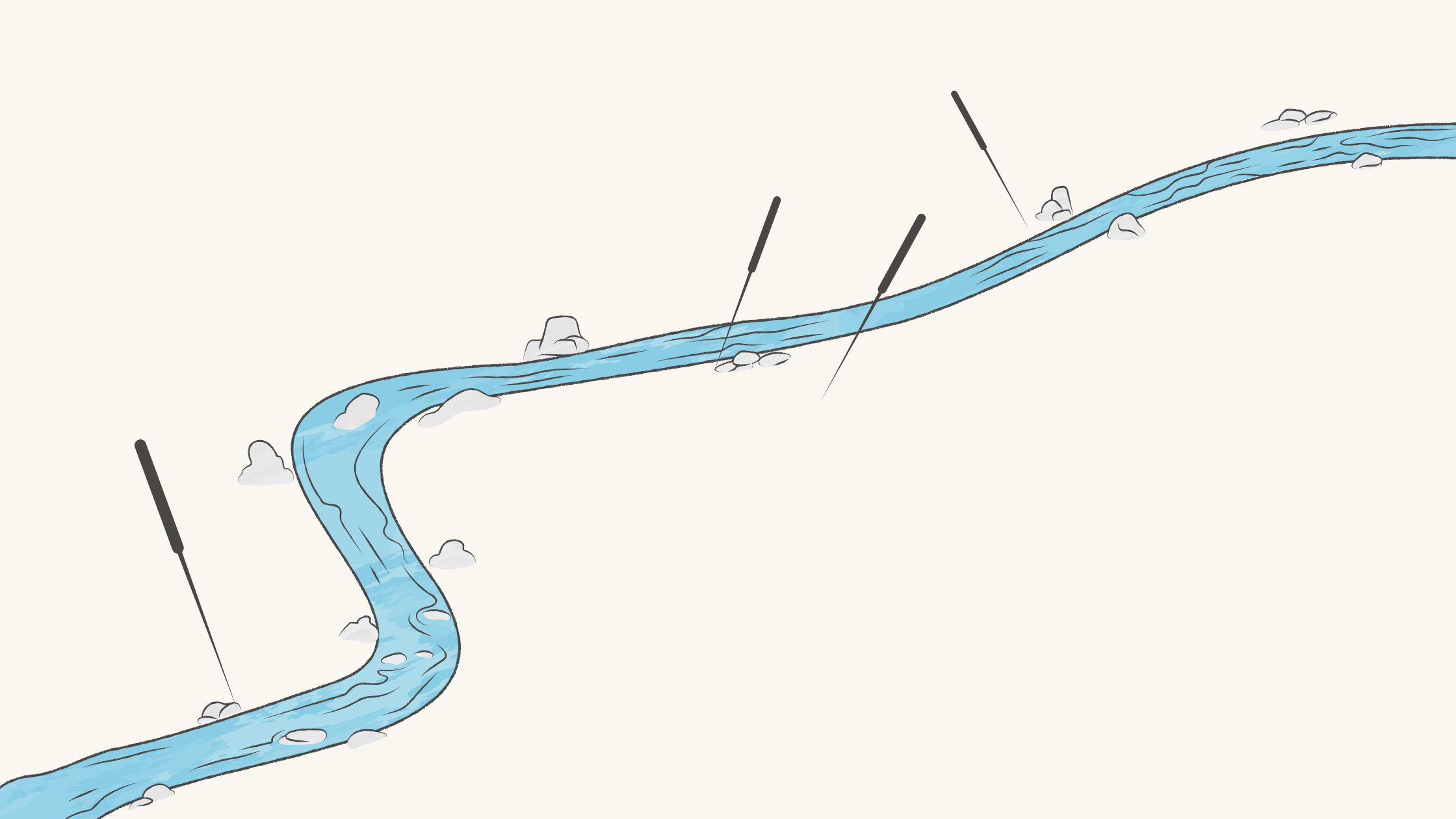 The River Analogy for Chinese Medicine acupuncture  illustration
