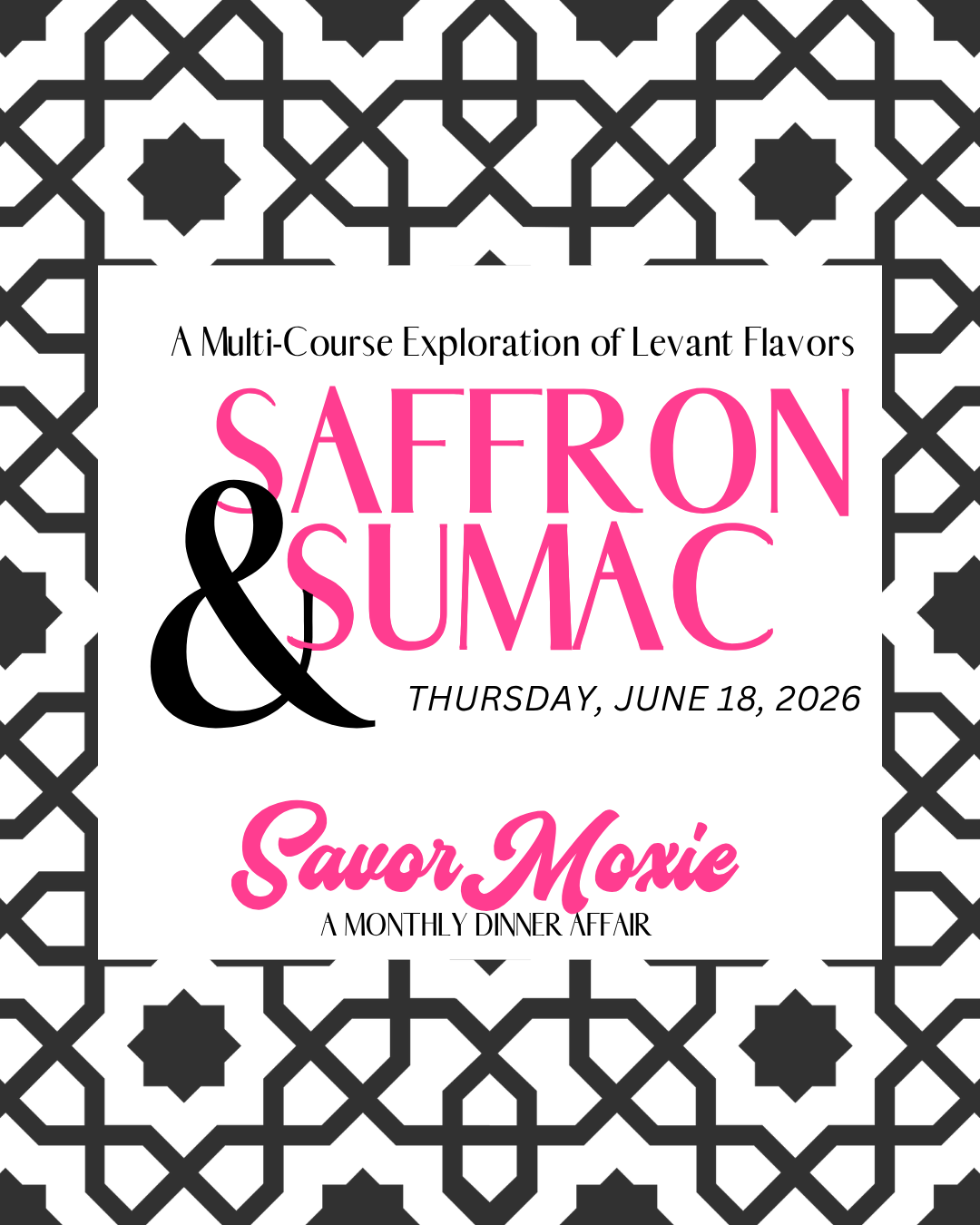 Savor Moxie - June - Saffron &amp; Sumac